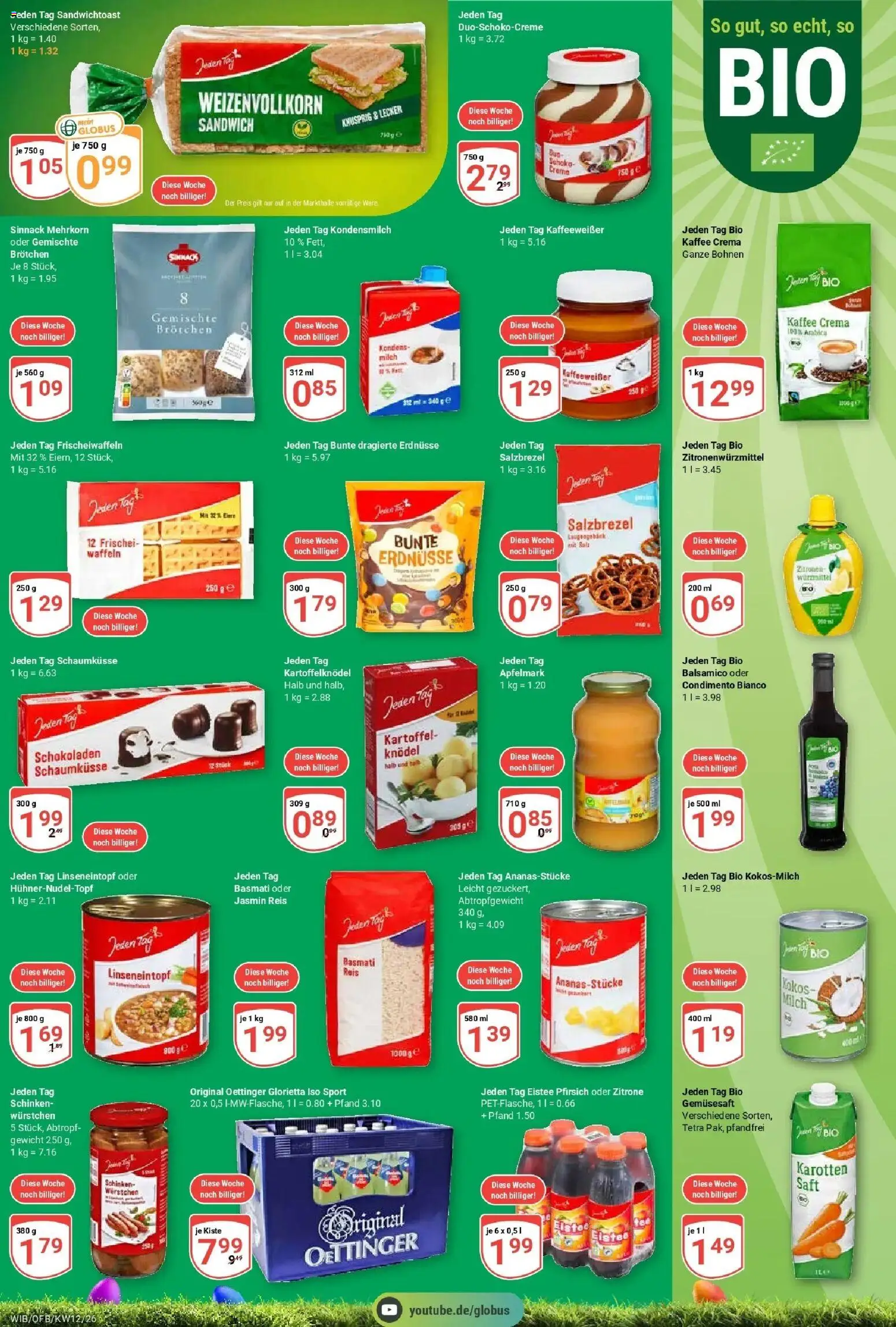 Globus prospekt Wiesbaden-Nordenstadt	 – gültig ab 15.03.2026 | Seite: 14 | Produkte: Kaffee, Oettinger, Creme, Pfirsich