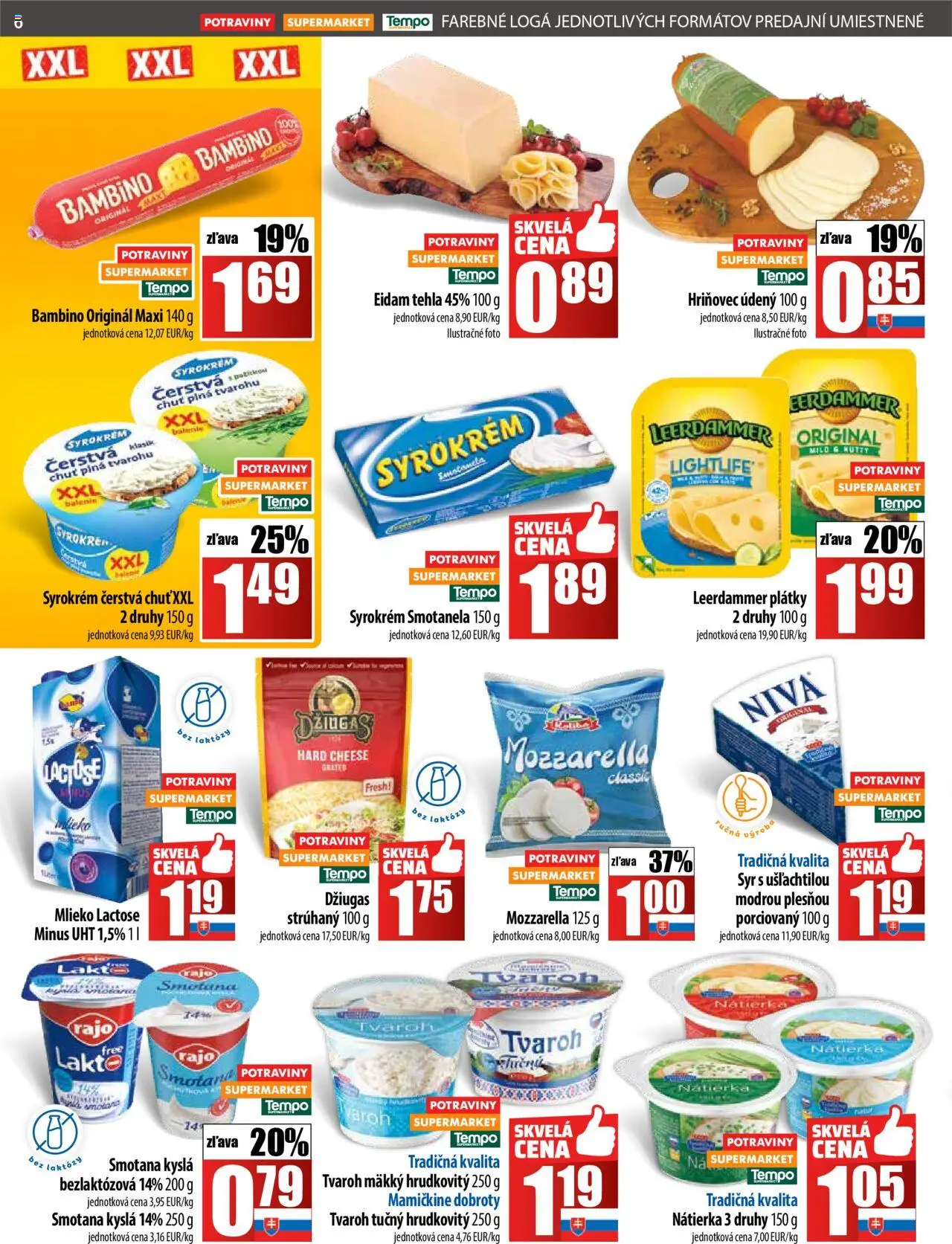 COOP Jednota leták │ platný od 17.07.2025 | Strana: 6 | Produkty: Syr, Smotana, Eidam, Mozzarella