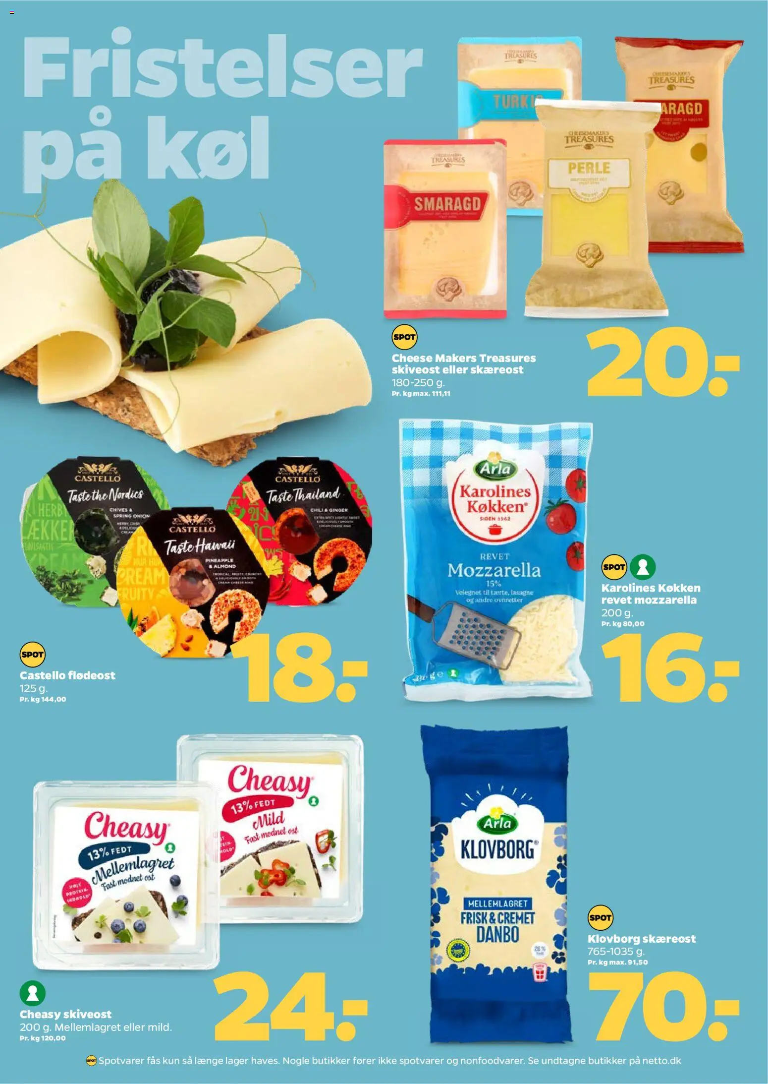 Netto tilbudsavis – gyldig fra 01.11.2025 | Side: 22 | Produkter: Ost, Flødeost, Skiveost, Carpete