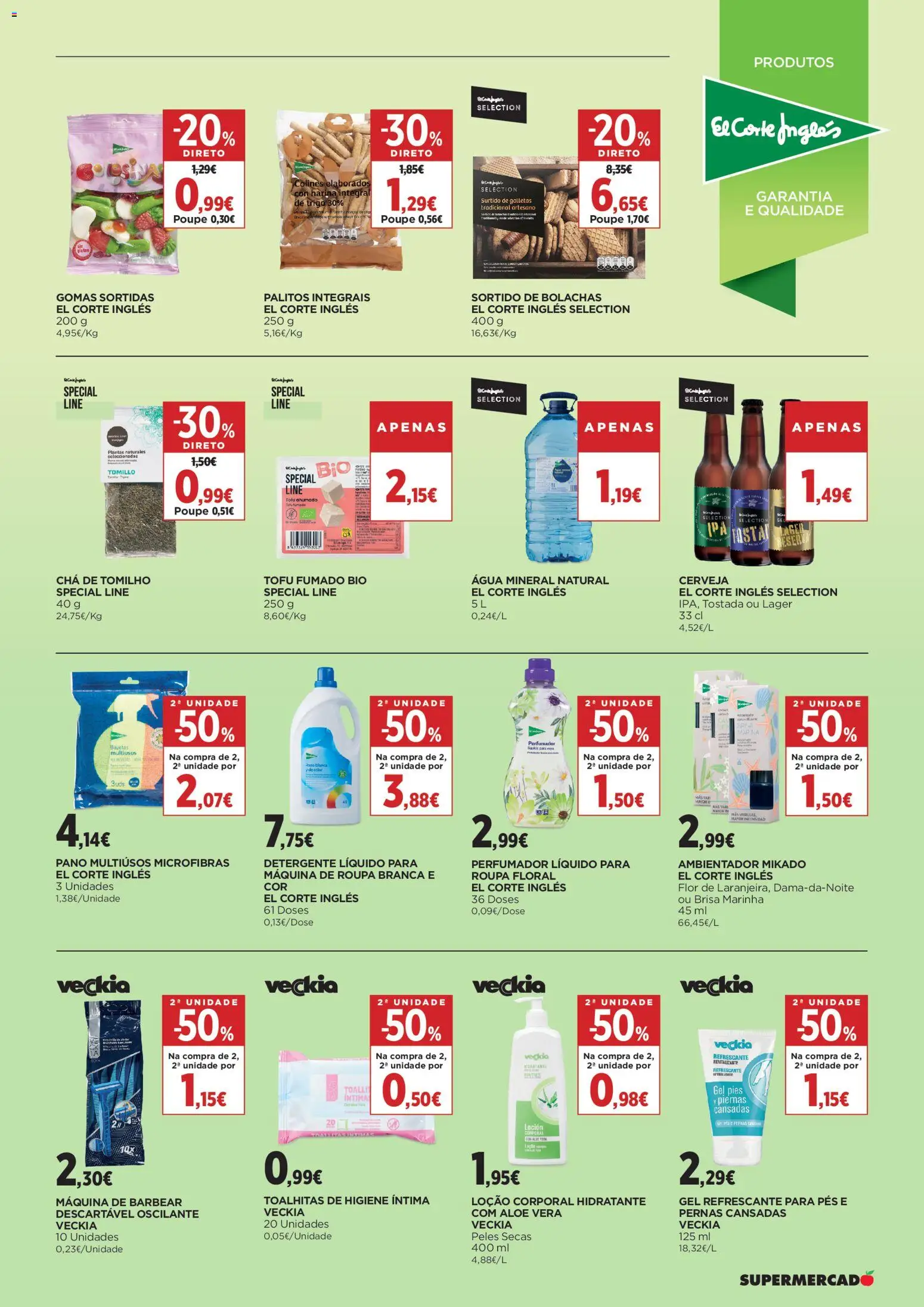 El Corte Ingles folheto │ válido de 27.02.2026 | Página: 25 | Produtos: Detergente, Cerveja, Chá, Gomas