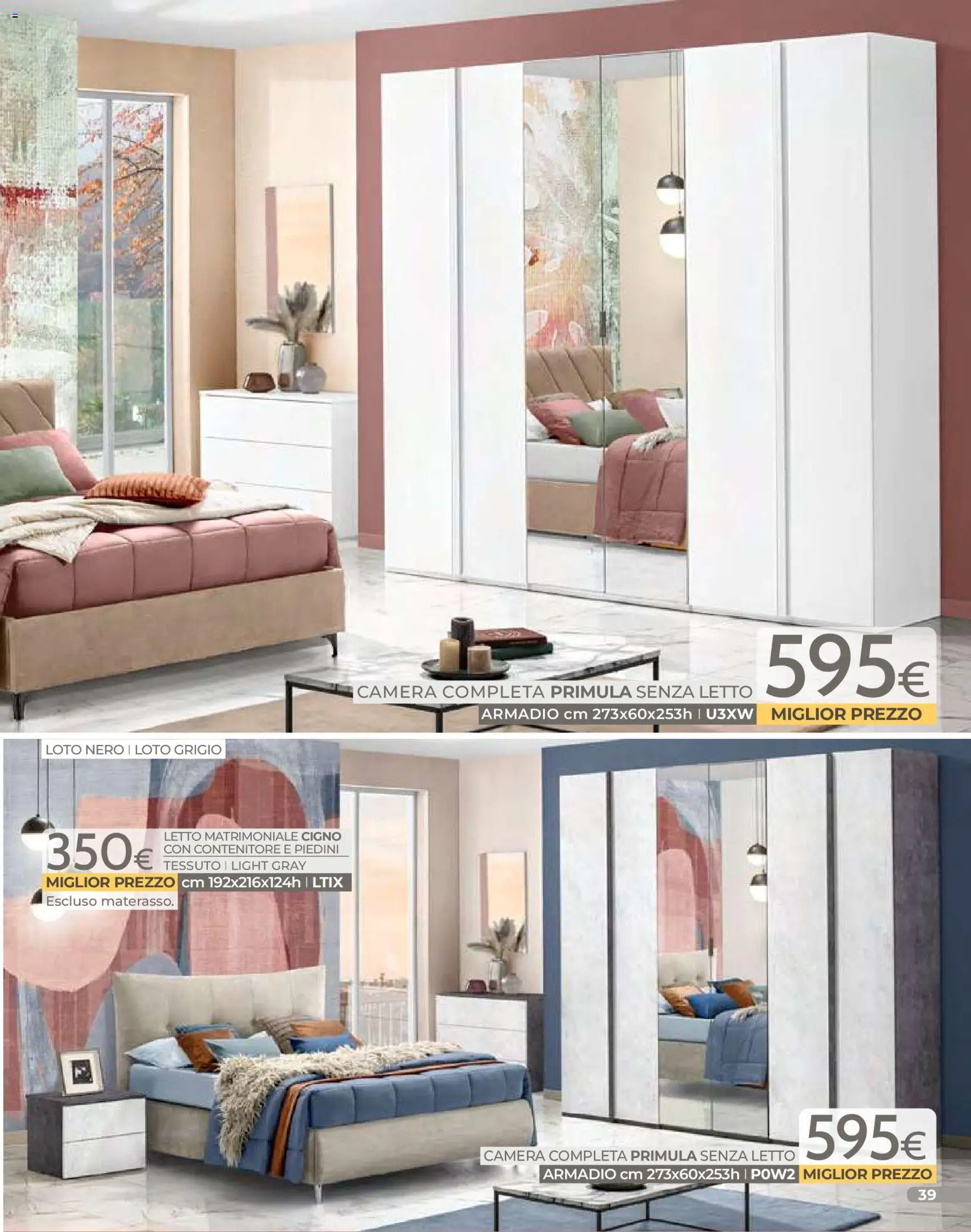 Volantino Mondo Convenienza del 01.01.2026 | Pagina: 41 | Prodotti: Contenitore, Letto, Materasso, Armadio