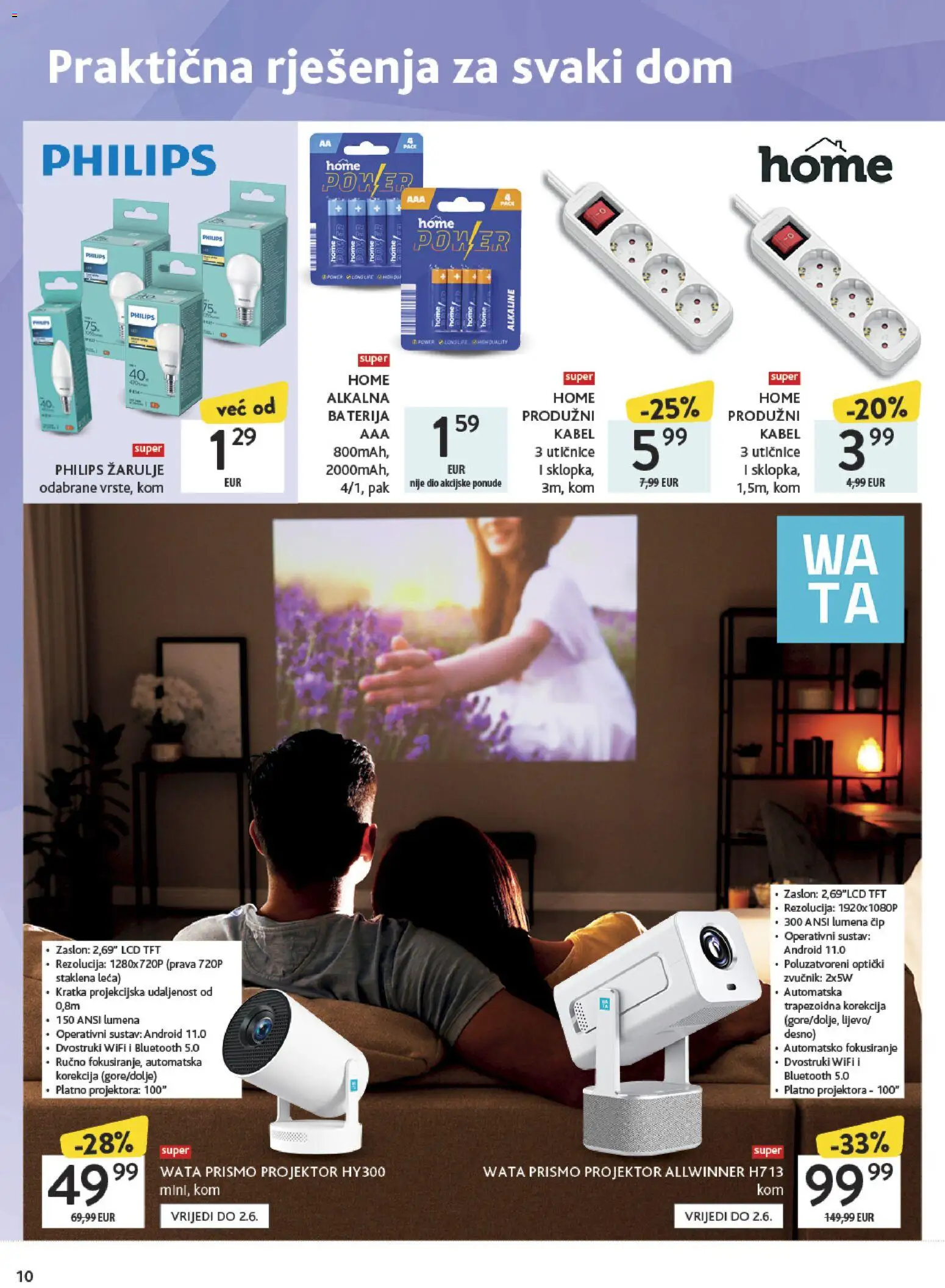 Konzum HR akciós ujság - amely érvényes a következő dátumtól: 27.04.2026 | Oldal: 10 | Termékek: Projektor, Kábel, Dió