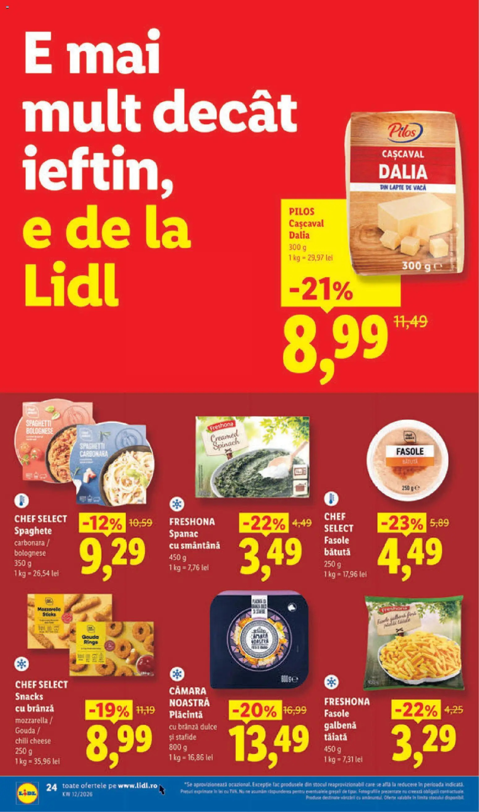 Noul catalog Lidl – valabil de la 16.03.2026 | Pagină: 24 | Produse: Toplar, Cașcaval, Lapte, Brânză