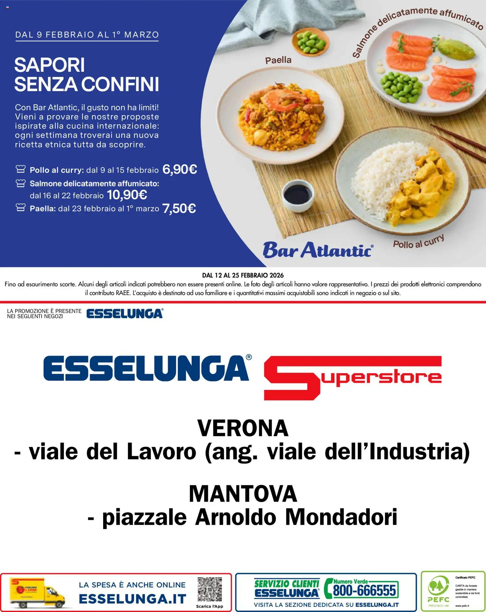 Volantino Esselunga S del 12.02.2026 | Pagina: 20 | Prodotti: Pollo, Salmone, Paella