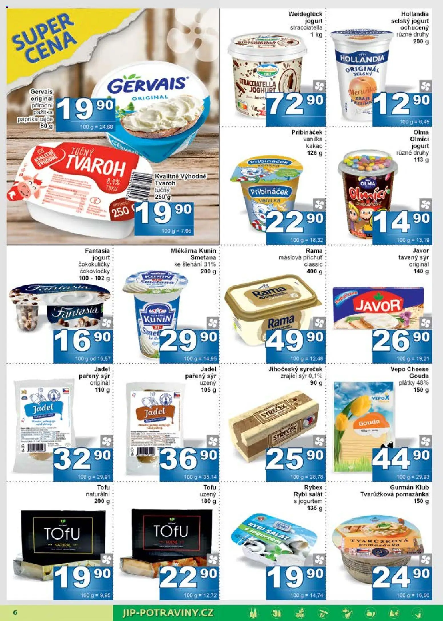 Jip leták od 19.11.2025 | Strana: 6 | Produkty: Sýr, Smetana, Tvaroh, Salát