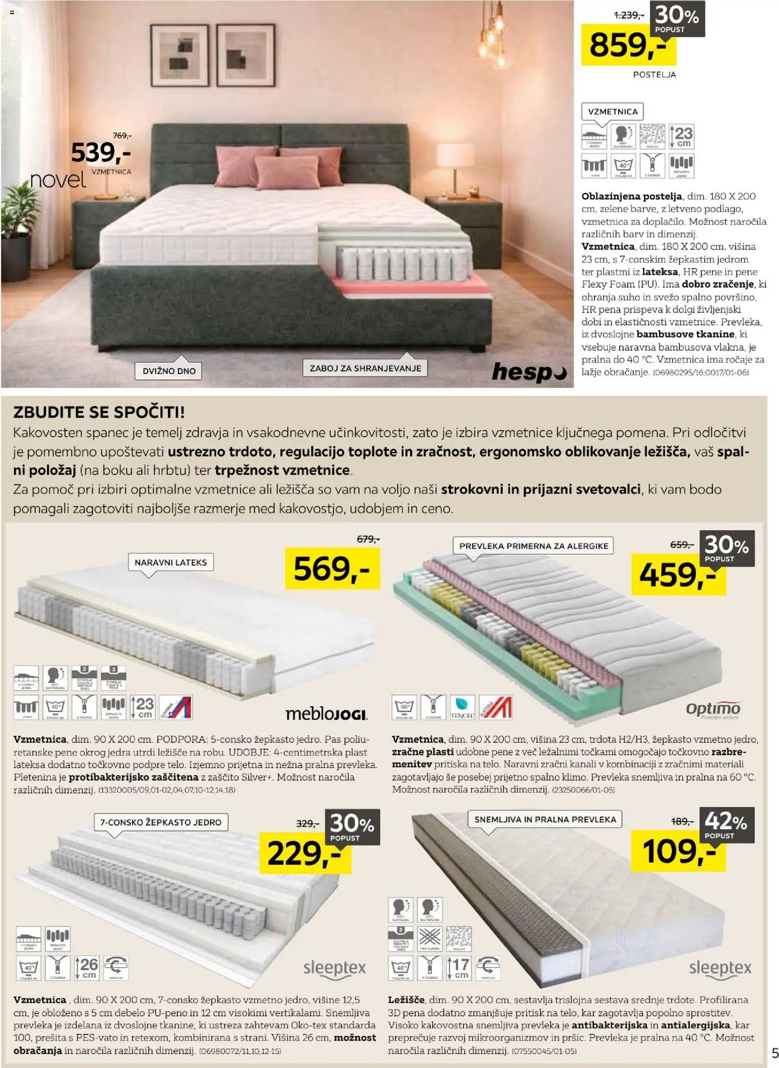 Novi XXXL Lesnina katalog ponudbe – veljaven od 16.03.2026 | Stran: 5 | Izdelki: Ležišče, Prevleka, Zaboj, Pas