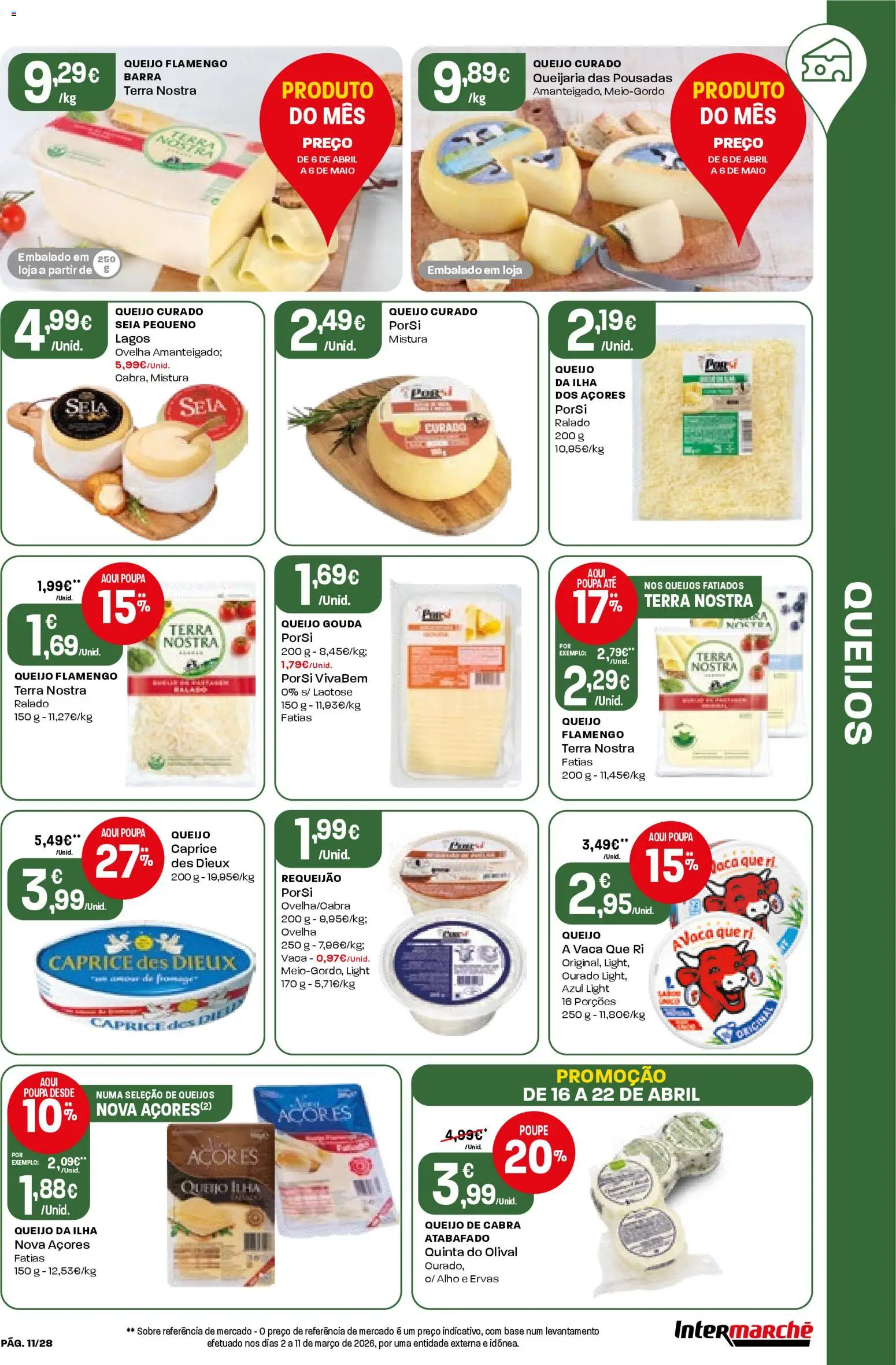 Intermarché Folheto Contact │ válido de 16.04.2026 | Página: 11 | Produtos: Base, Queijo, Requeijão