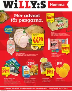 Willys - Aktuella reklamblad Willys Hemma - Förhandsvisning av reklamblad från butik Willys aktuell från 24.11.2025