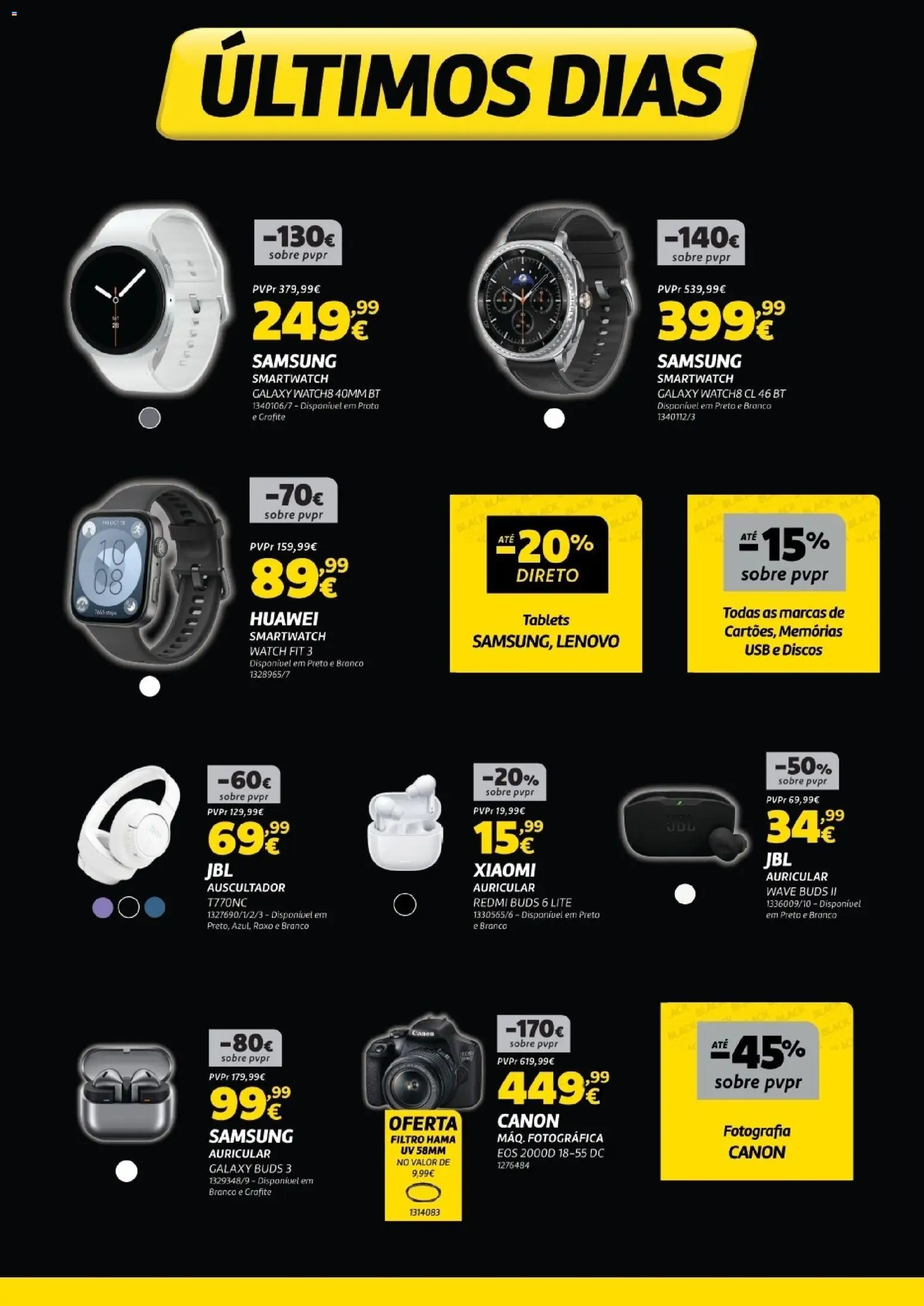 Radio Popular - Black Friday │ válido de 25.11.2025 | Página: 8 | Produtos: USB, Smartwatch