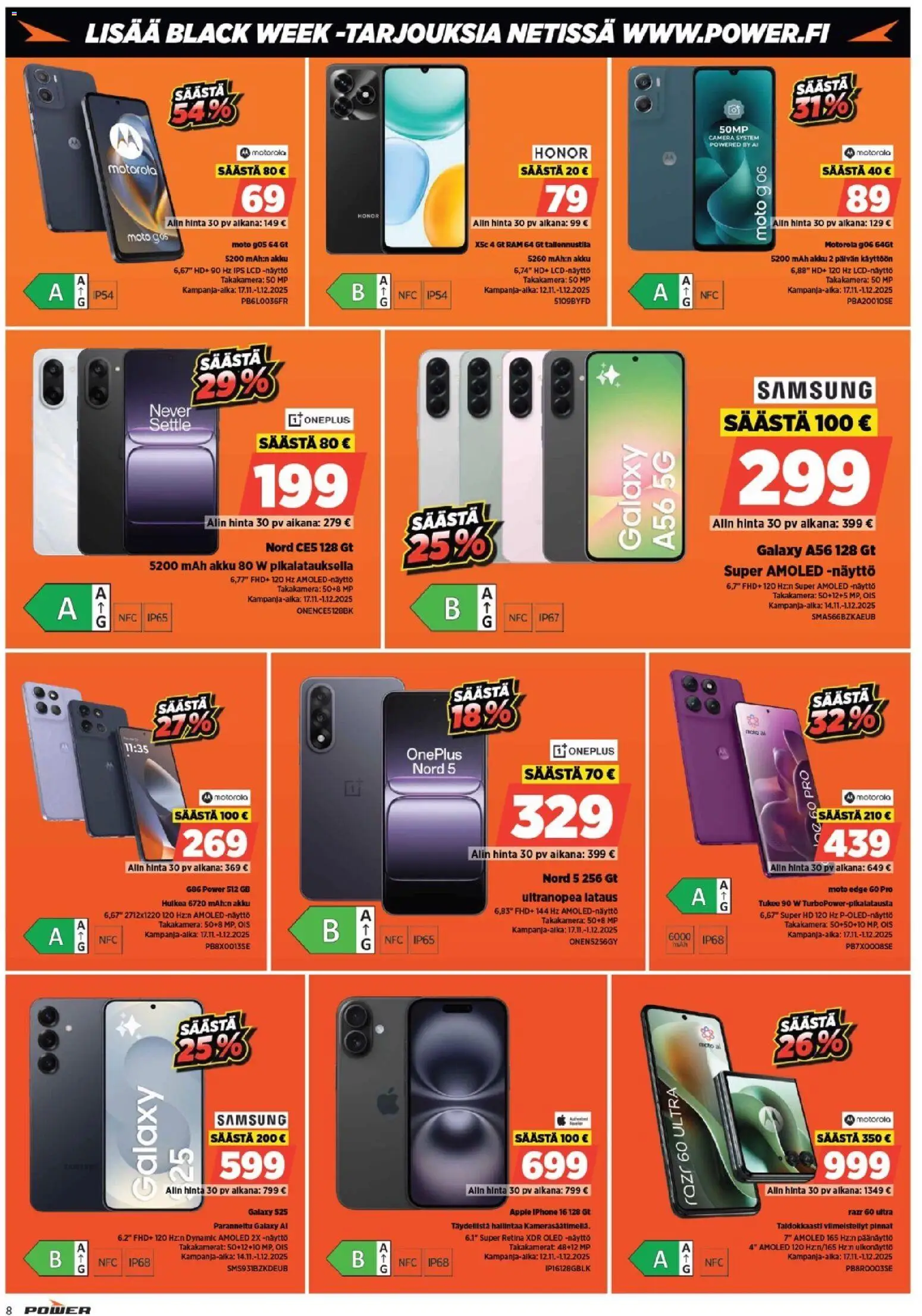 Power - Black Friday – voimassa 24.11.2025 alkaen | Sivu: 9 | Tuotteet: Akku, Näyttö