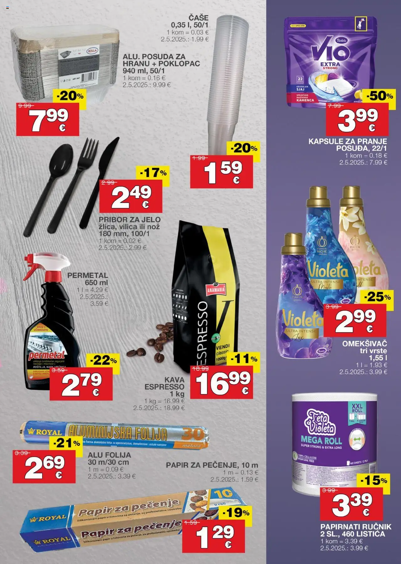 Stanić Diskont katalog | vrijedi od 07.08.2025 | Stranica: 11 | Proizvodi: Feta, Omekšivač, Čaše, Violeta