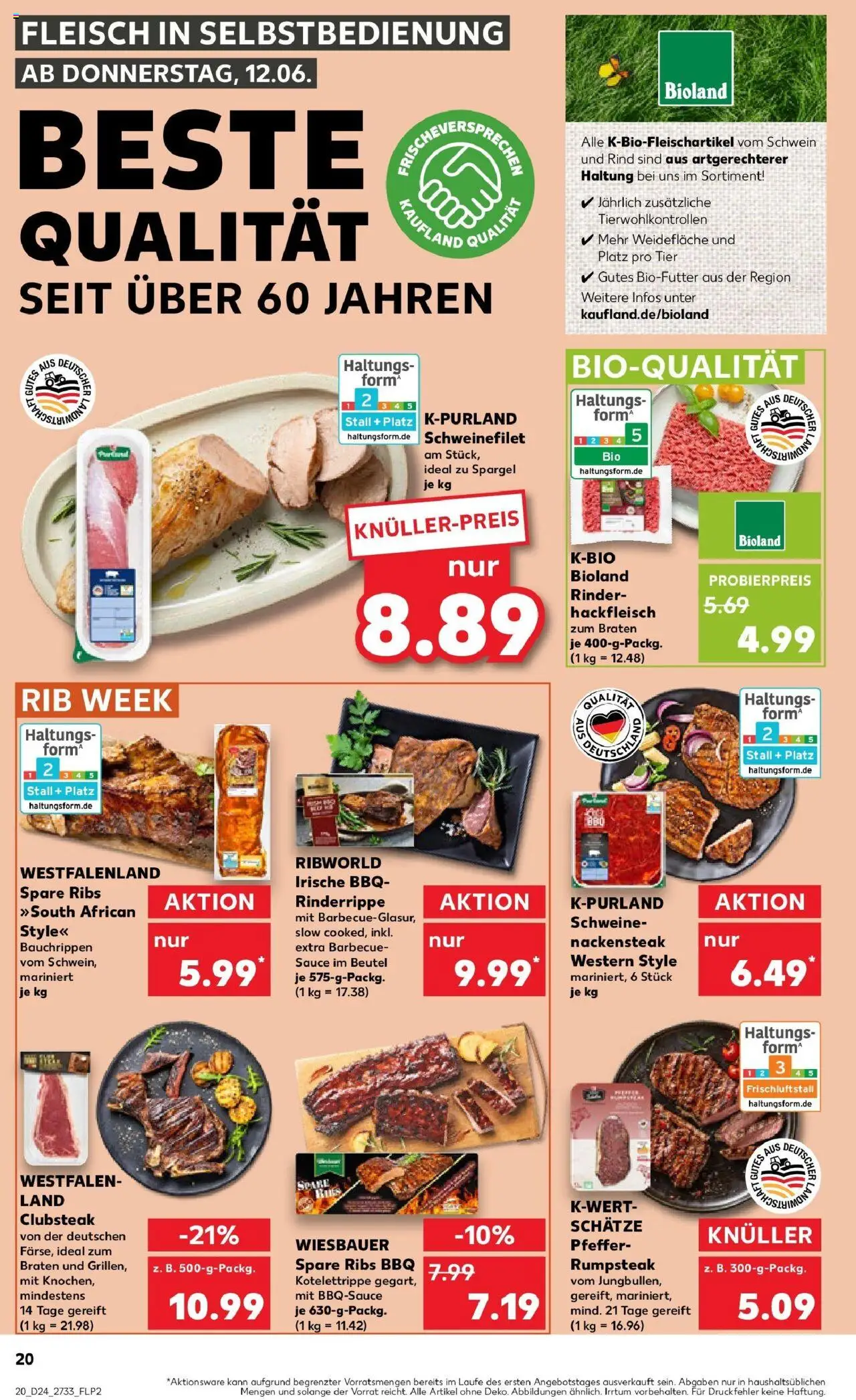 Kaufland prospekt Arnstadt	 - gültig ab dem 16.06.2025 | Seite: 35 | Produkte: Spare ribs, Spargel, Steak, Fleisch