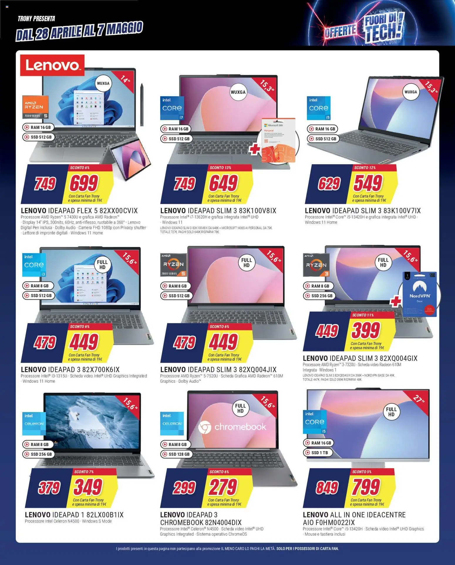 Volantino Trony del 28.04.2026 | Pagina: 30 | Prodotti: Mouse, Video, Audio, Fan