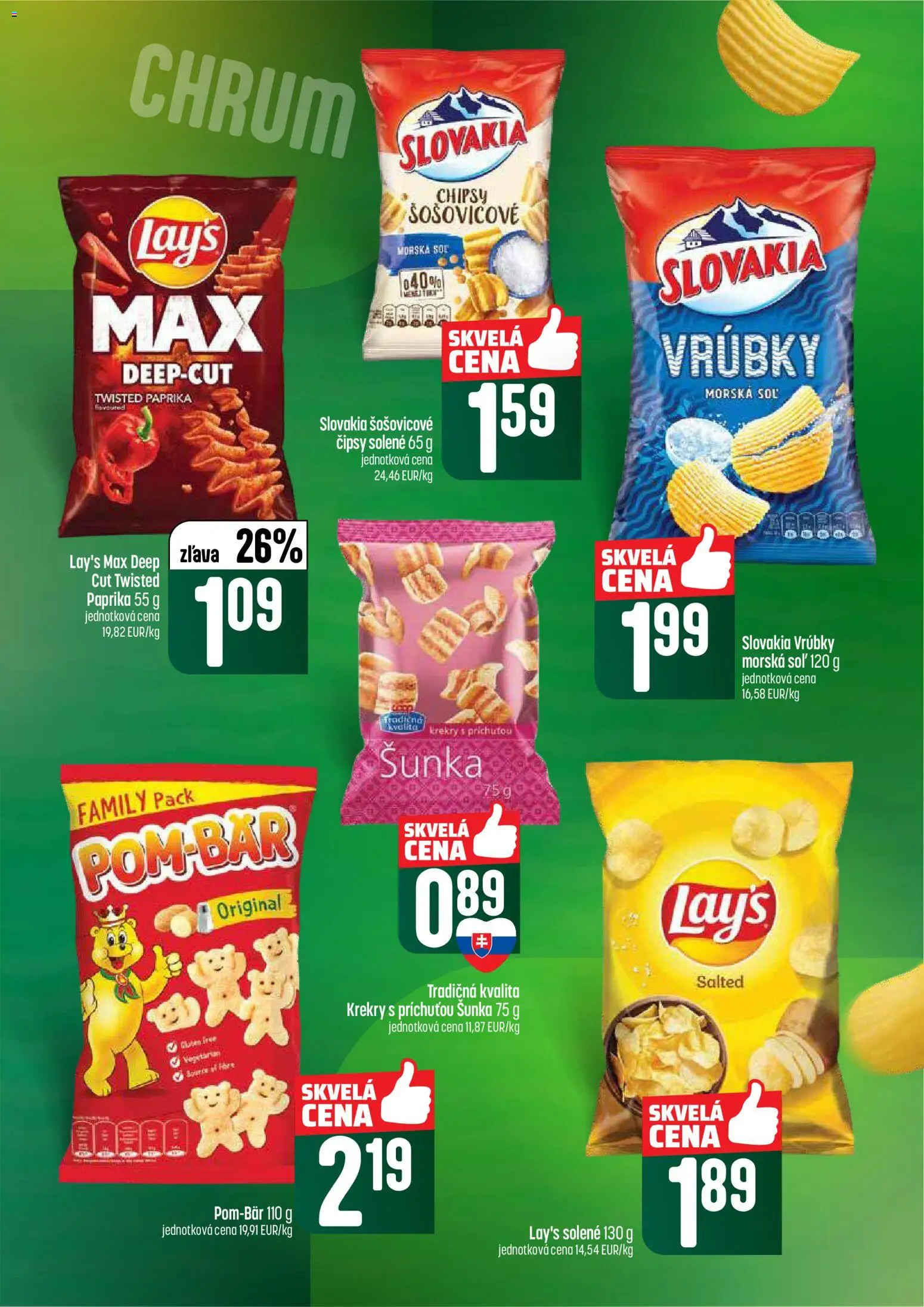 Nové COOP Jednota akcie – leták je platný od 09.04.2026 | Strana: 43 | Produkty: Paprika, Šunka, Chipsy, Soľ