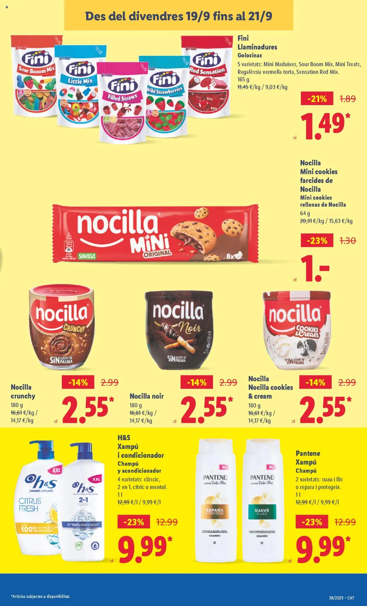 Lidl folleto │ válido desde el 15.09.2025 | Página: 29 | Productos: Champú, Acondicionador, Golosinas, Champú anticaspa