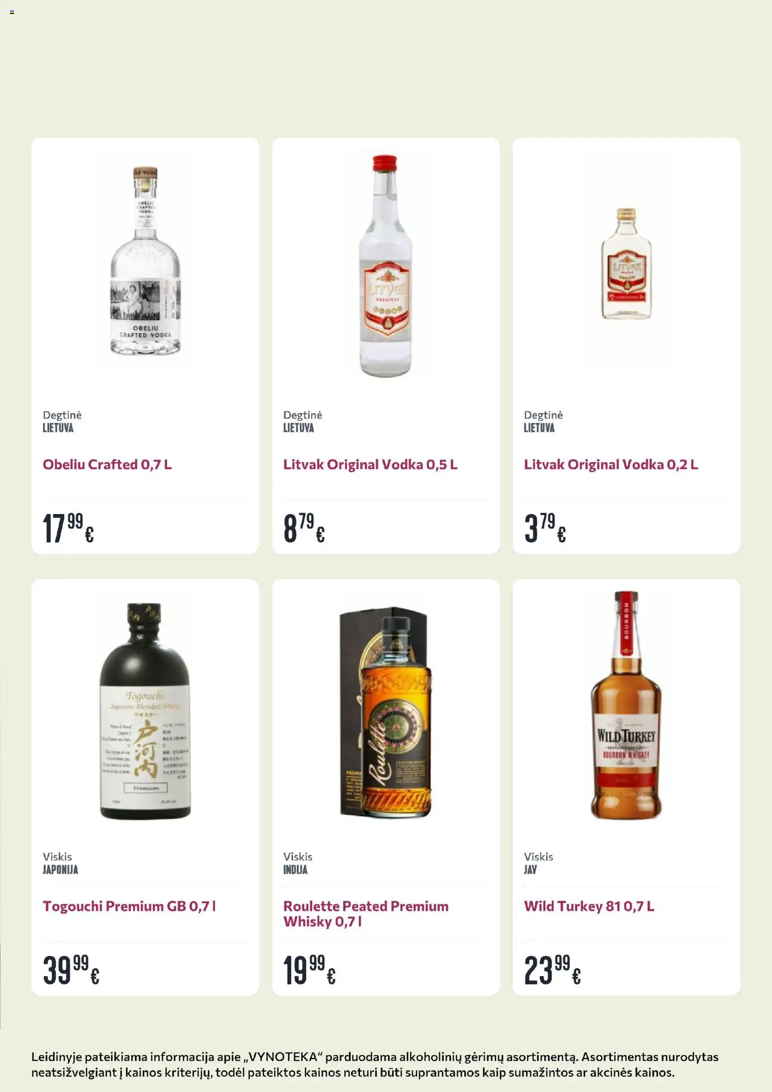 VYNOTEKA akcijos nuo 29.12.2025 | Puslapis: 5 | Prekių: Degtinė, Viskis