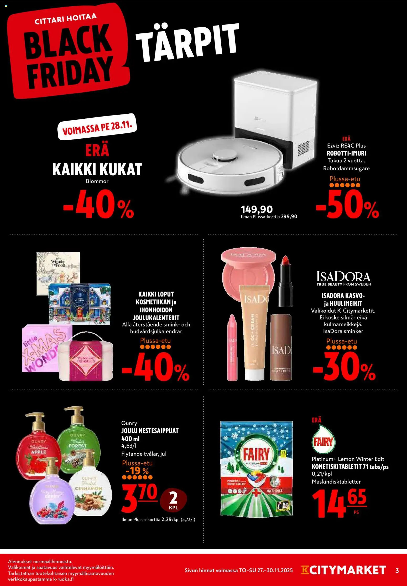 K-Citymarket tarjoukset – voimassa 27.11.2025 alkaen | Sivu: 3
