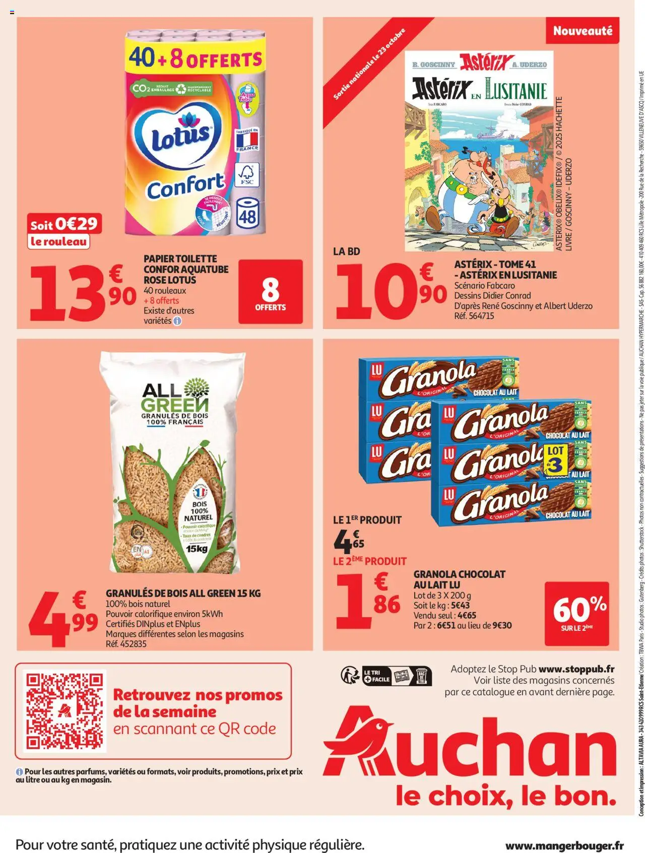 {H1} | Page: 62 | Produits: Granules de bois, Chocolat, Livre, Granola