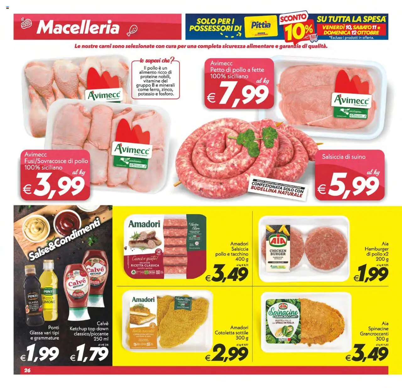 Volantino SuperConveniente del 10.10.2025 | Pagina: 26 | Prodotti: Petto di Pollo, Pollo, Suino, Top