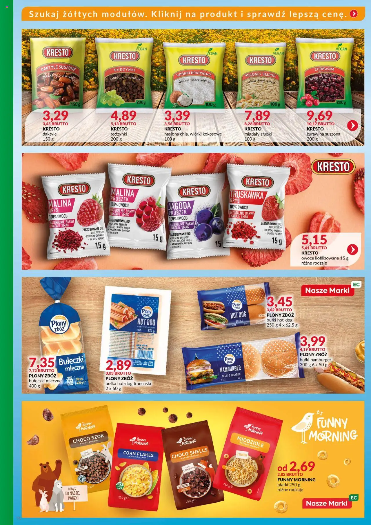 Eurocash Gazetka - Katalog Artykułów Spożywczych od 21.09.2025 | Strona: 31 | Produkty: Hamburger, Pączki, Musli, Owoce