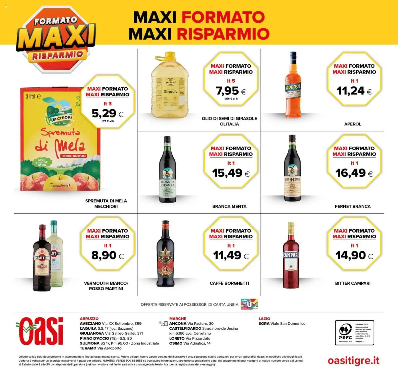 Volantino Oasi del 26.03.2026 | Pagina: 24 | Prodotti: Tè, Aperol, Olio di semi di girasole, Aperitivo