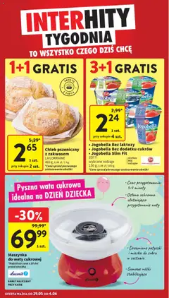 Intermarche Gazetka od 29.05.2025 | Strona: 10 | Produkty: Bez laktozy, Maszynka do waty cukrowej, Chleb