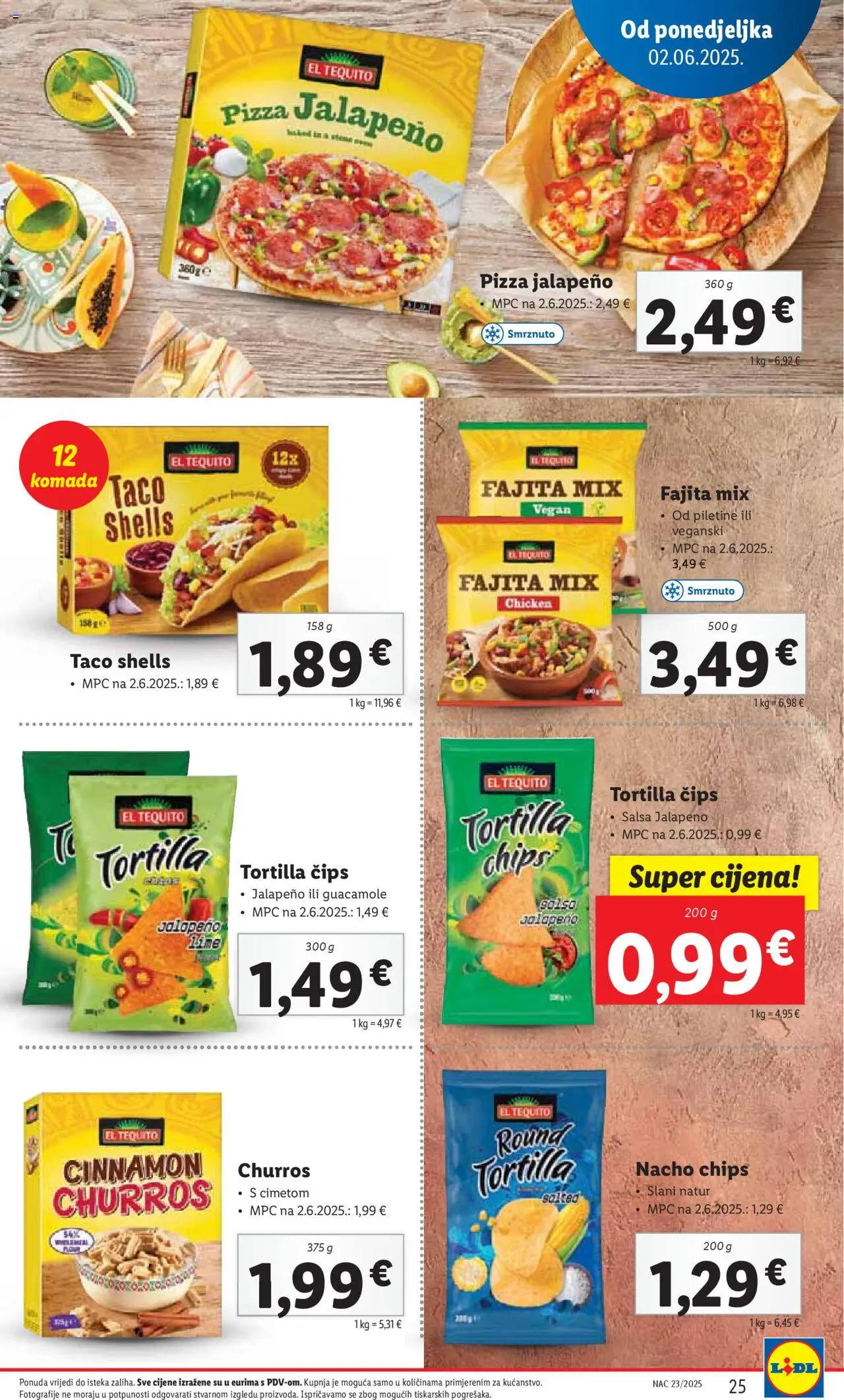 Lidl katalog | vrijedi od 02.06.2025 | Stranica: 25 | Proizvodi: Pizza, Čips