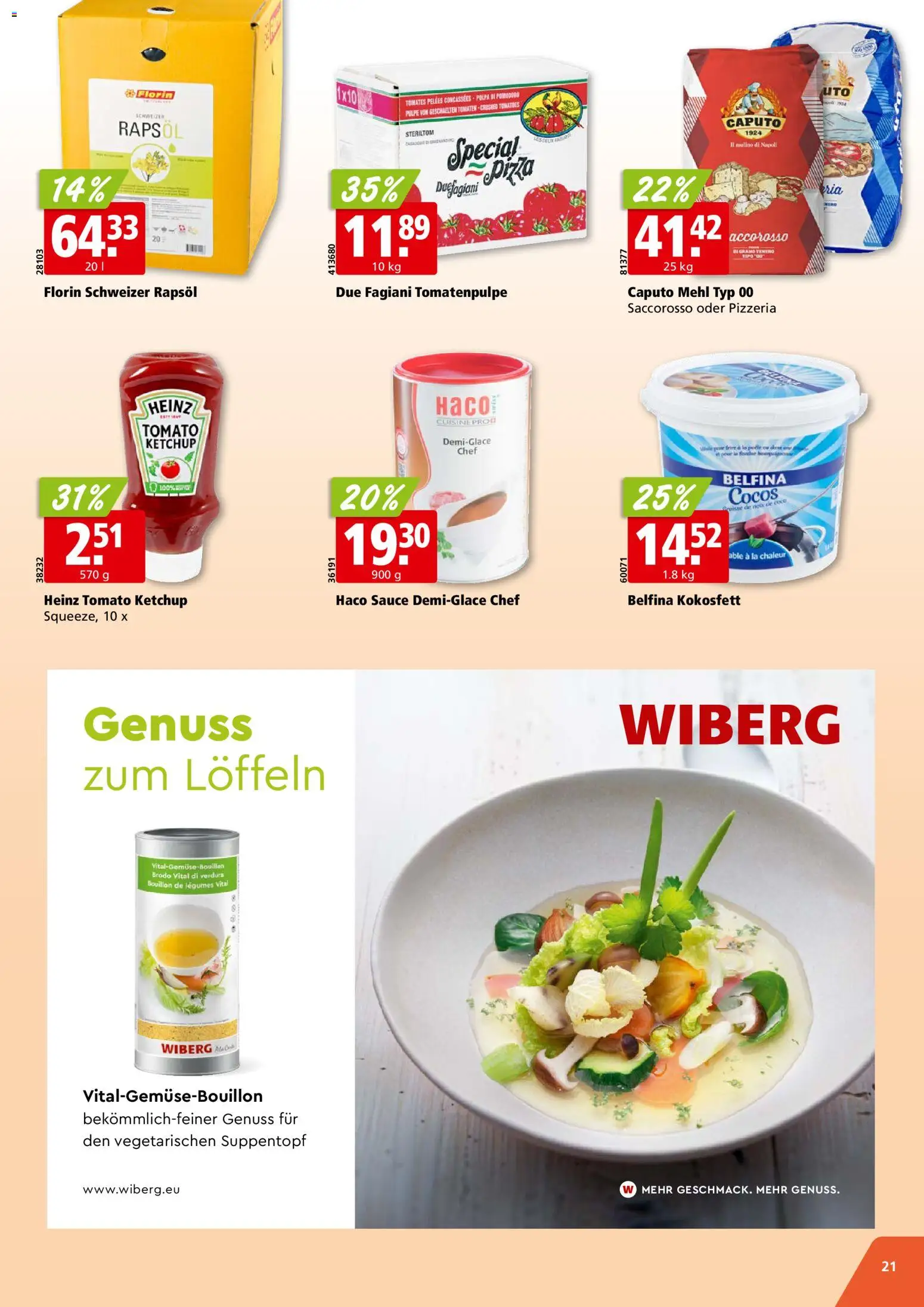 Aligro Aktionen – gültig ab 12.01.2026 | Seite: 21 | Produkte: Mehl, Rapsöl, Tomaten, Ketchup