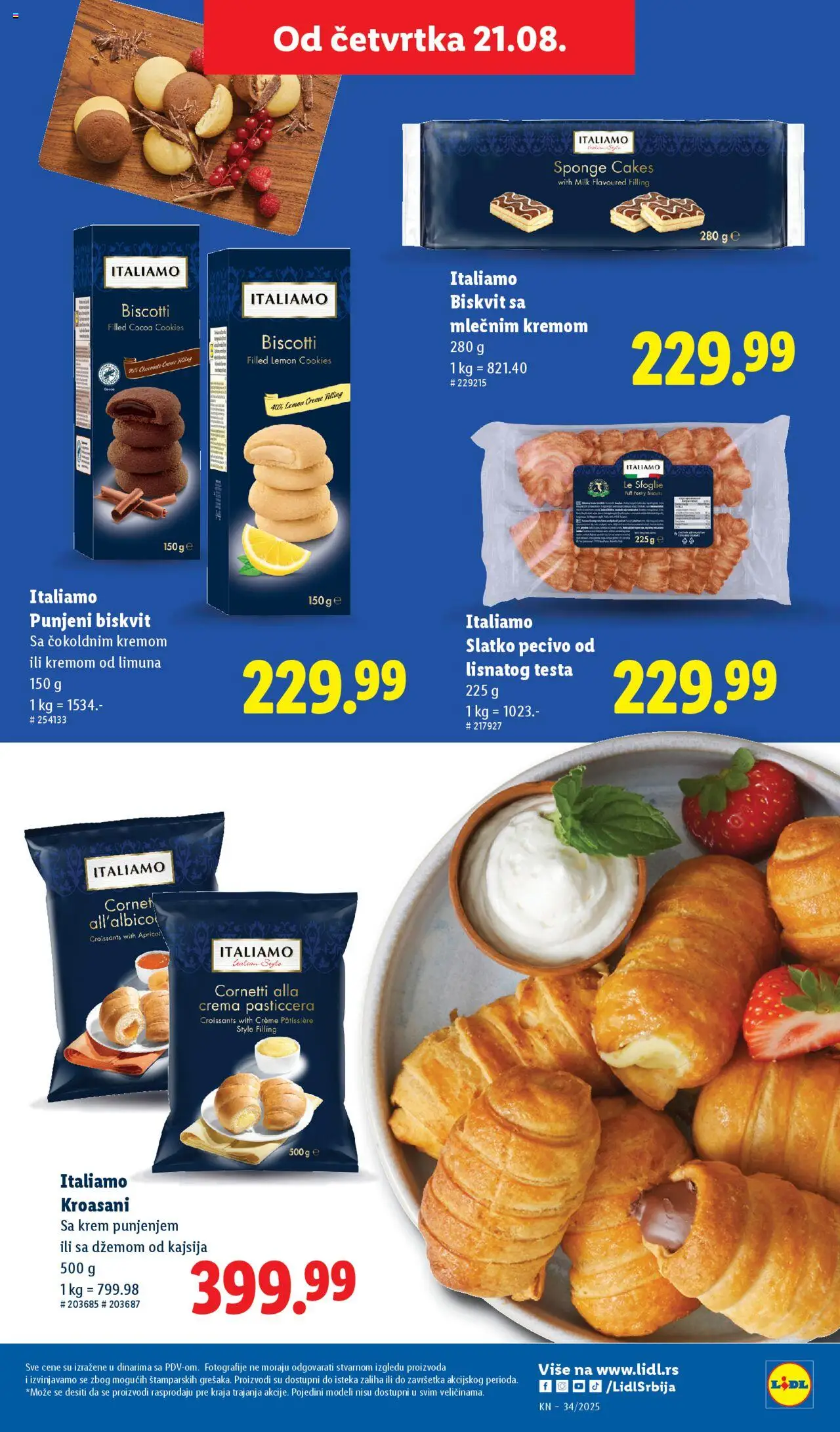 Lidl katalog - važi od 21.08.2025 | Strana: 45 | Proizvode: Kajsija, Pecivo