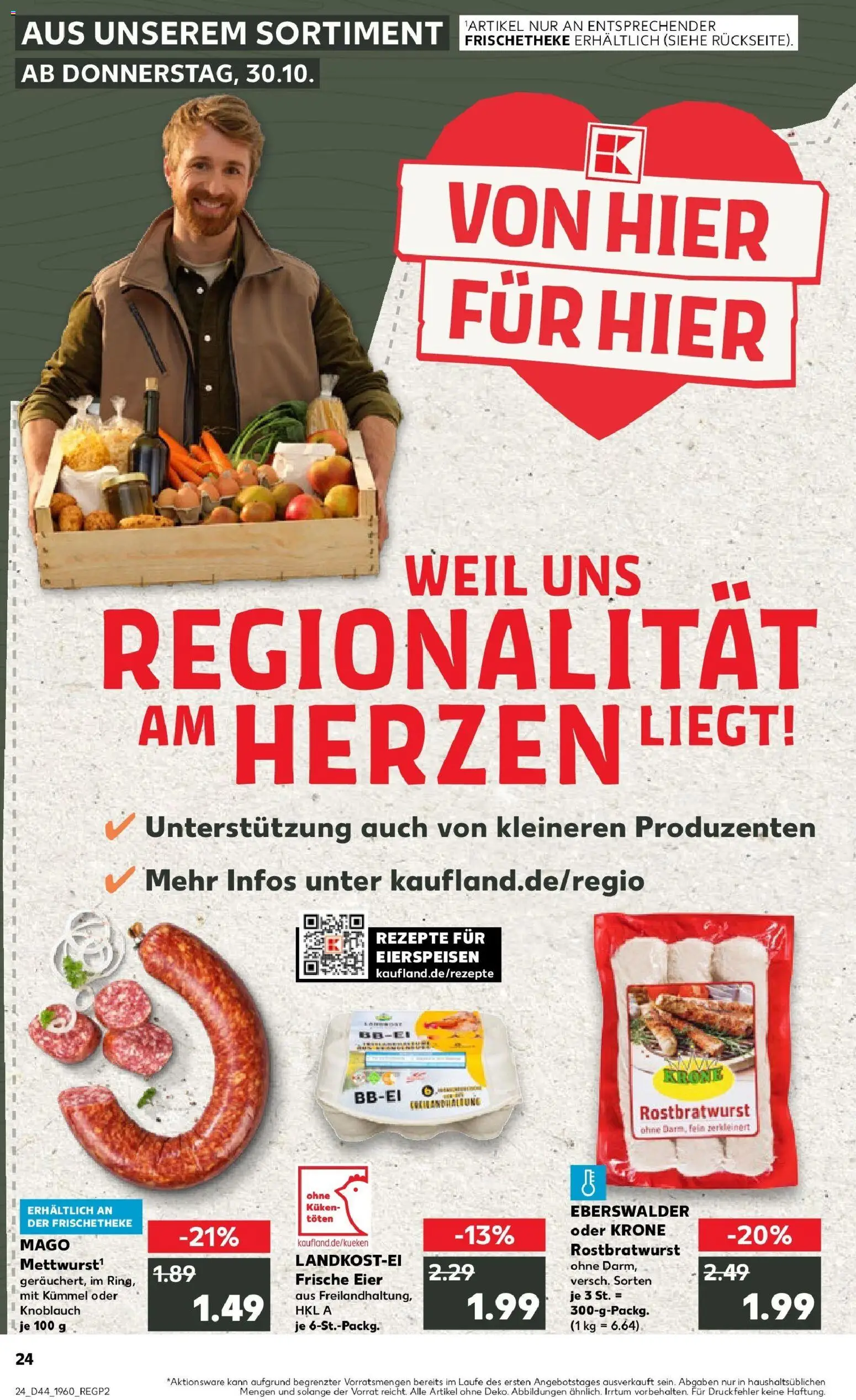Kaufland prospekt Berlin	 – gültig ab 30.10.2025 | Seite: 24 | Produkte: Eier, Knoblauch