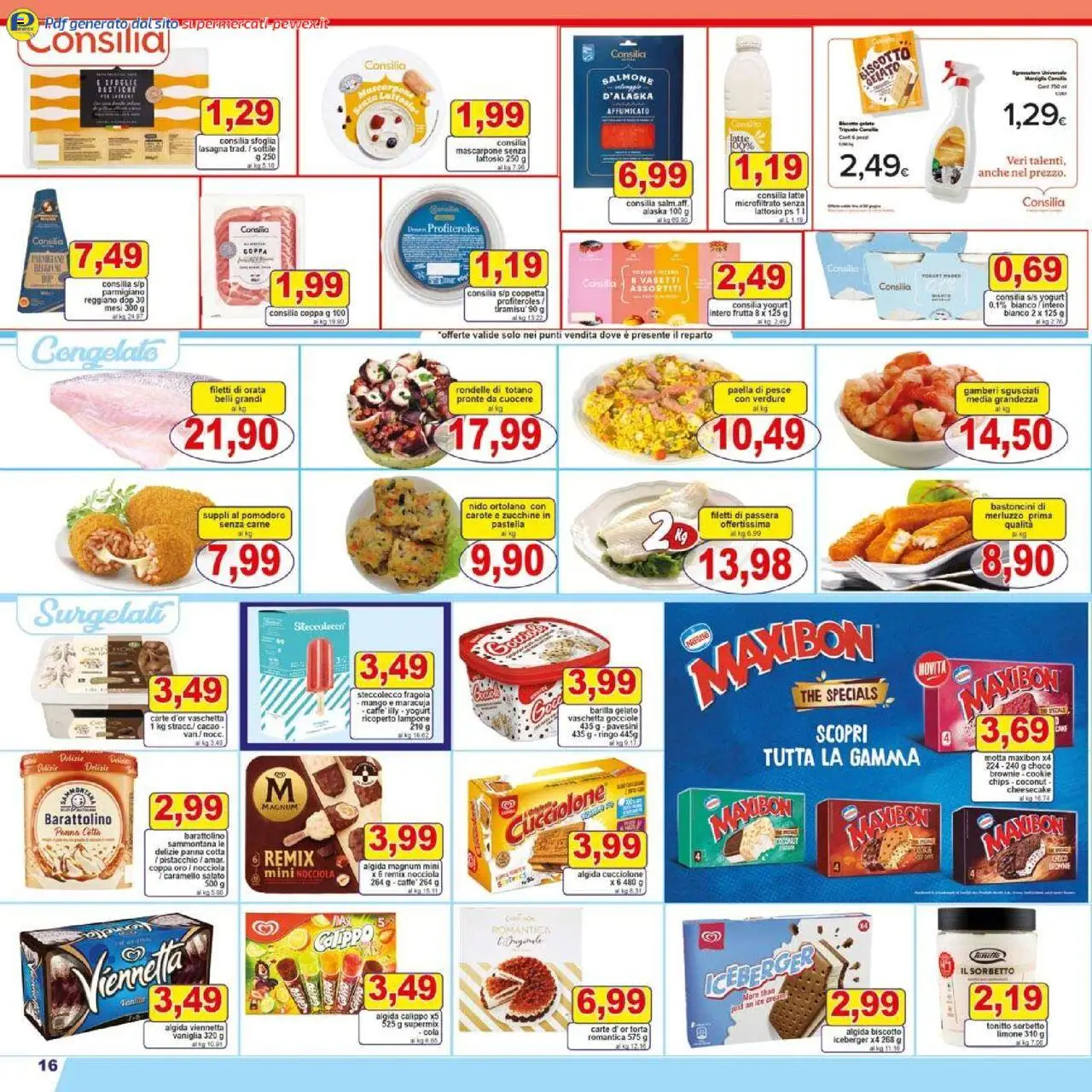 Volantino Pewex del 13.06.2025 | Pagina: 16 | Prodotti: Gelato, Lampone, Parmigiano reggiano, Parmigiano