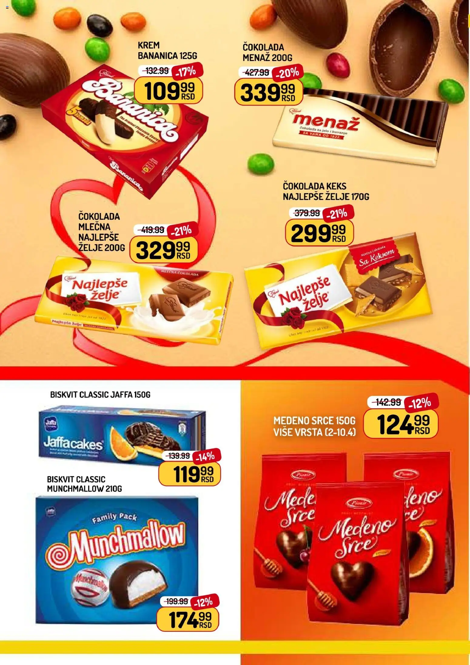 Aman katalog - važi od 02.04.2026 | Strana: 12 | Proizvode: Keks, Munchmallow, Čokolada, Mlečna čokolada