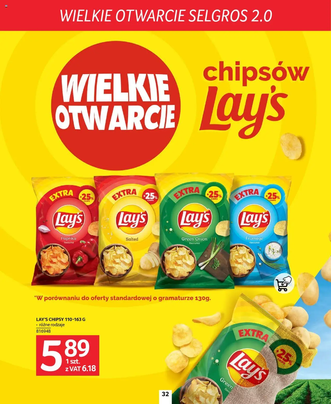 Selgros cash&carry Gazetka - Poznań markowe produkty od 09.10.2025 | Strona: 32 | Produkty: Chipsy