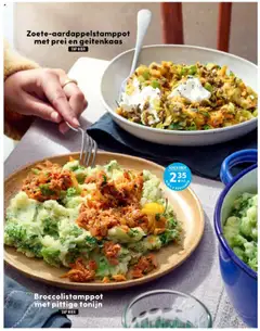 Broccolistamppot met pittige tonijn, Broccoli mash with spicy tuna - Voorbeeld van een folder van Albert Heijn, geldig van 06.10.2025 | Pagina: 36 | Producten: Broccoli, Prei, Tonijn