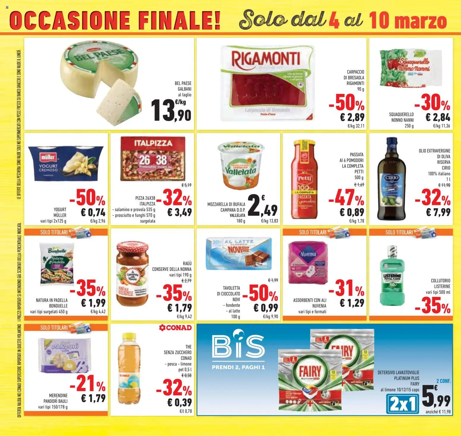 Volantino Conad del 25.02.2026 | Pagina: 40 | Prodotti: Cioccolato, Latte, Limone, Padella