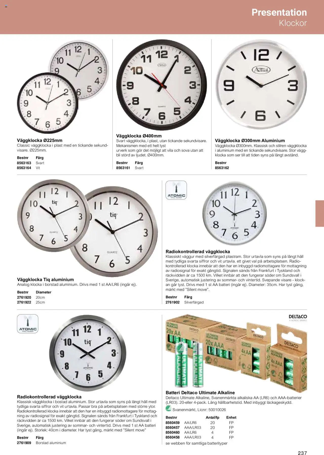 Office Depot reklamblad aktuell från 15.02.2024 | Sida: 239 | Produkter: Batteri, Klocka, Radio, Häll