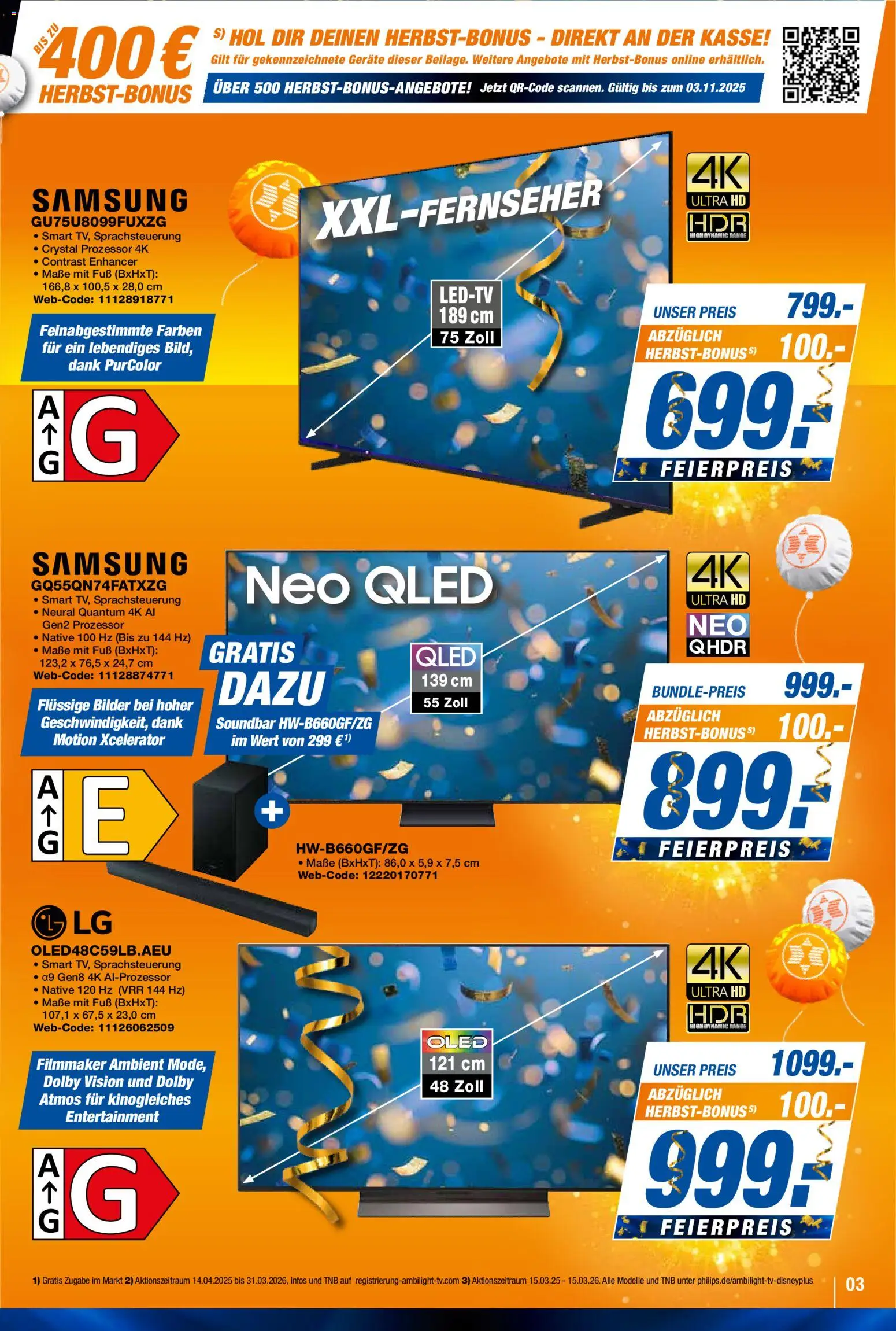 Expert  Aktuelle Beilage – gültig ab 24.10.2025 | Seite: 3 | Produkte: Samsung, Bilder, Soundbar