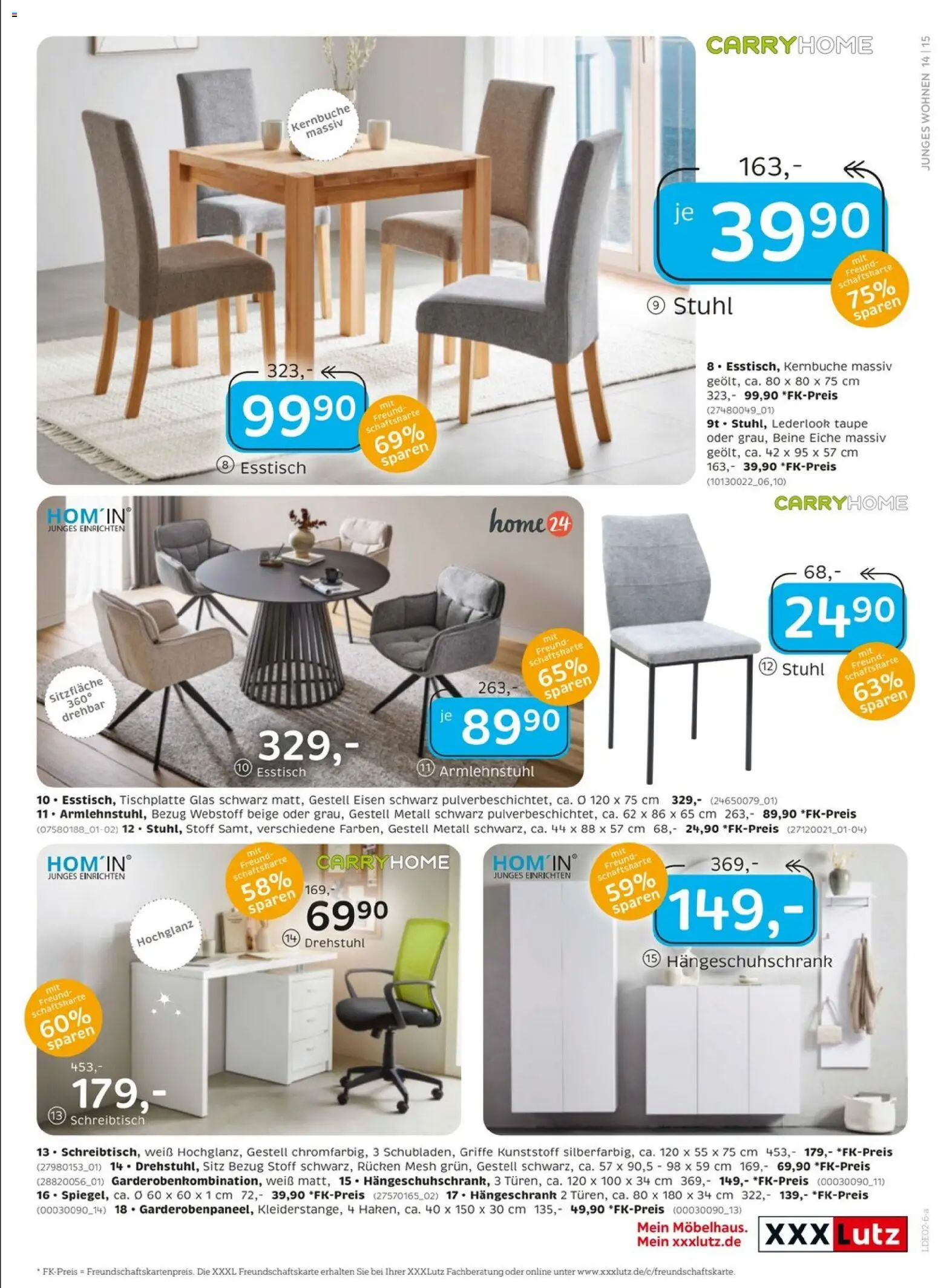 XXXL Lutz Prospekt 	 – gültig ab 25.01.2026 | Seite: 23 | Produkte: Esstisch, Stuhl, Hängeschrank