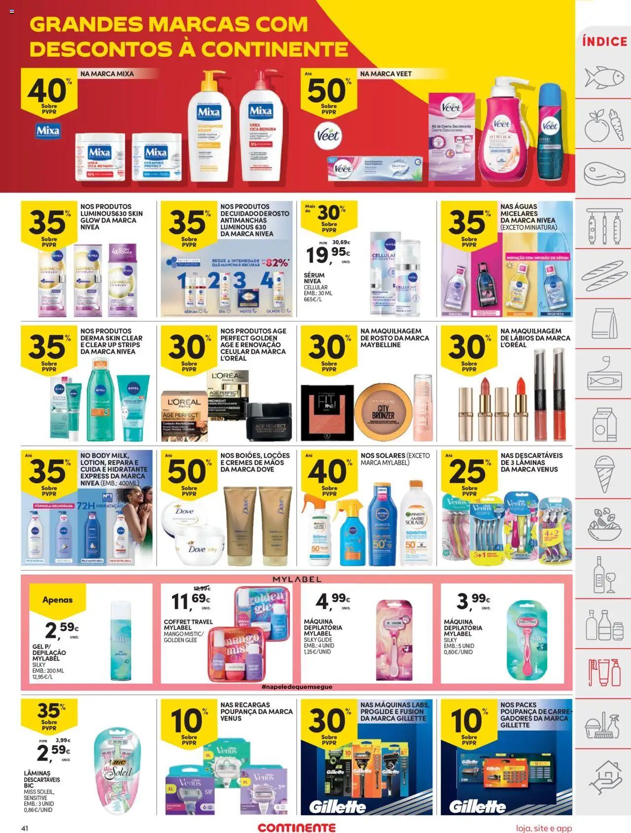 Continente folheto │ válido de 19.08.2025 | Página: 41 | Produtos: Maquilhagem, Bronzer, Descolorante, Creme