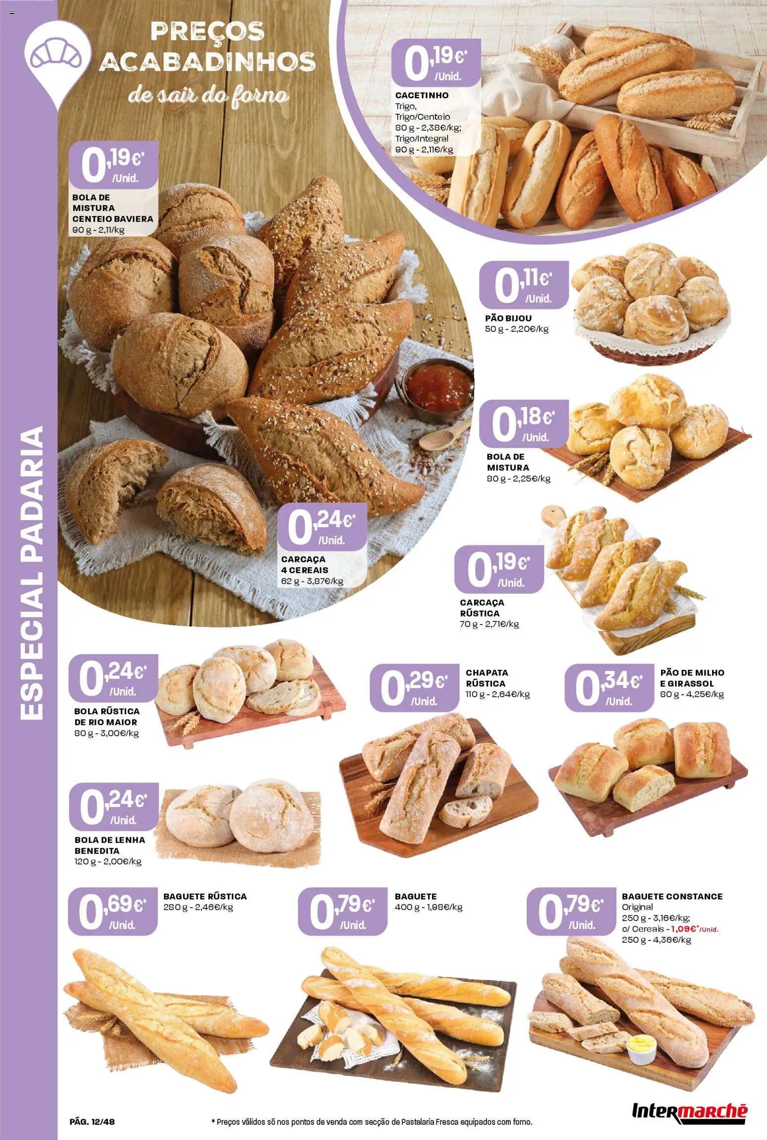 Intermarché folheto │ válido de 26.03.2026 | Página: 12 | Produtos: Forno, Pão, Cereais, Milho