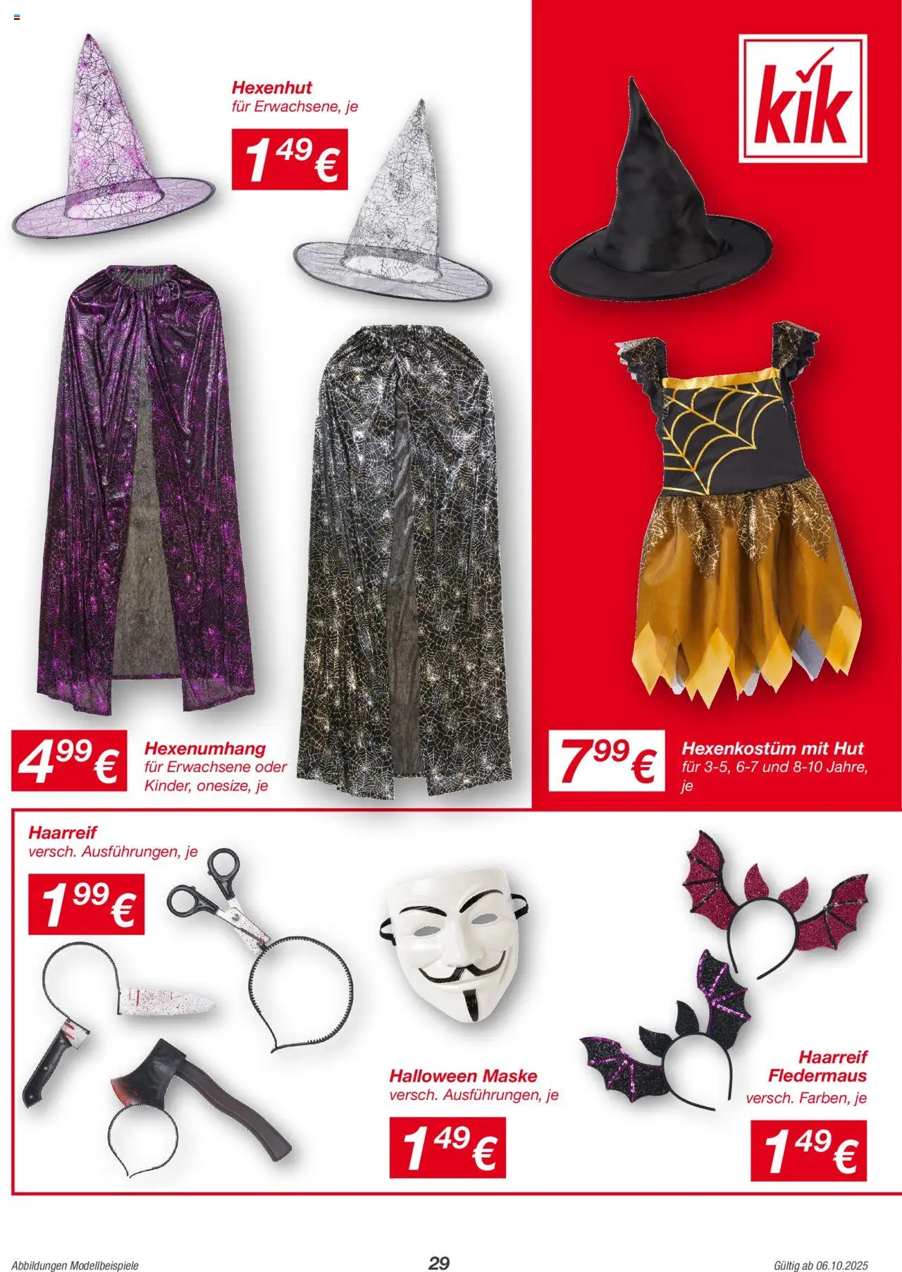 Kik Prospekt – gültig ab 06.10.2025 | Seite: 29 | Produkte: Maske, Hut