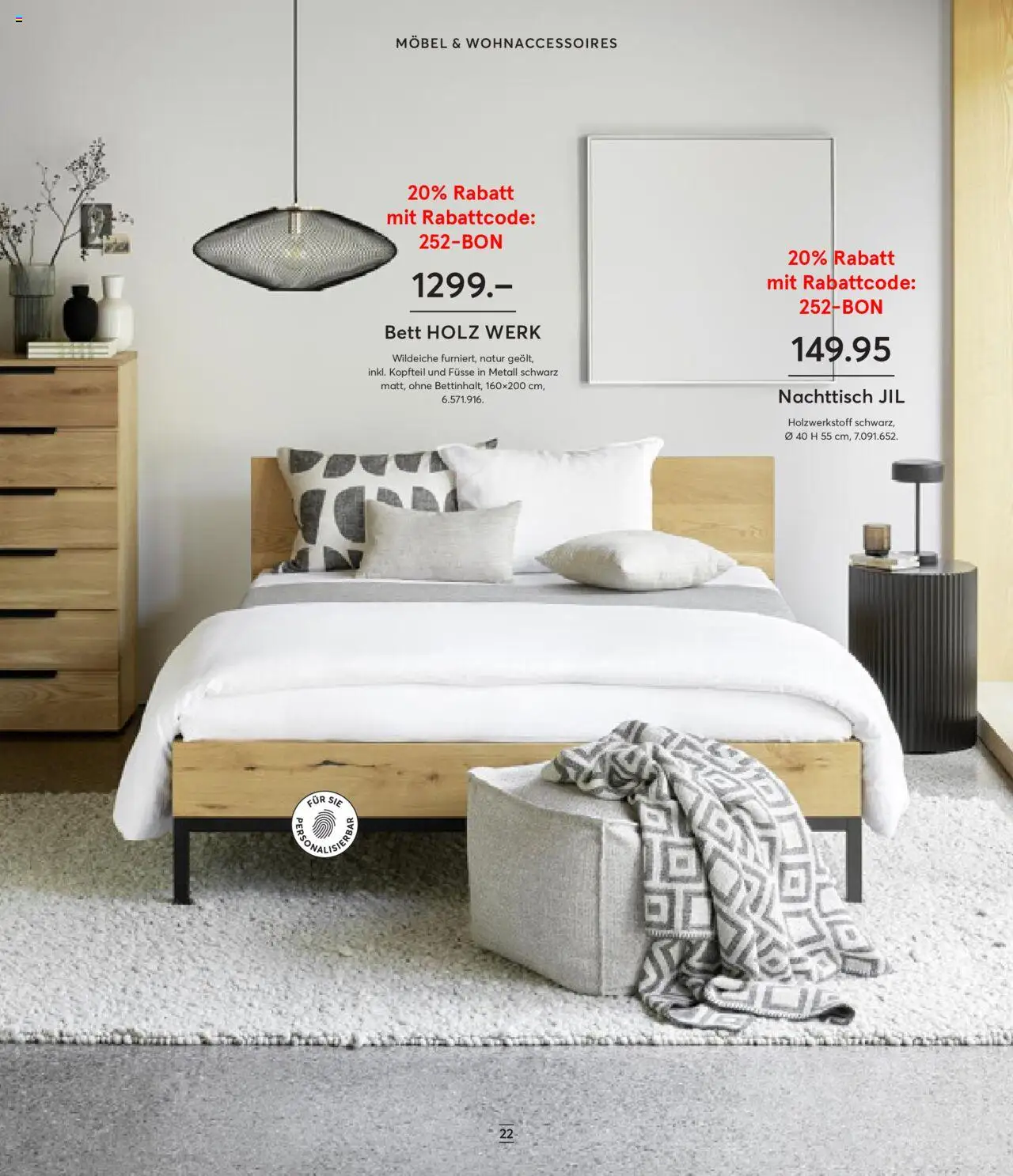 Livique Prospekt – gültig ab 24.09.2025 | Seite: 22 | Produkte: Nachttisch, Bett