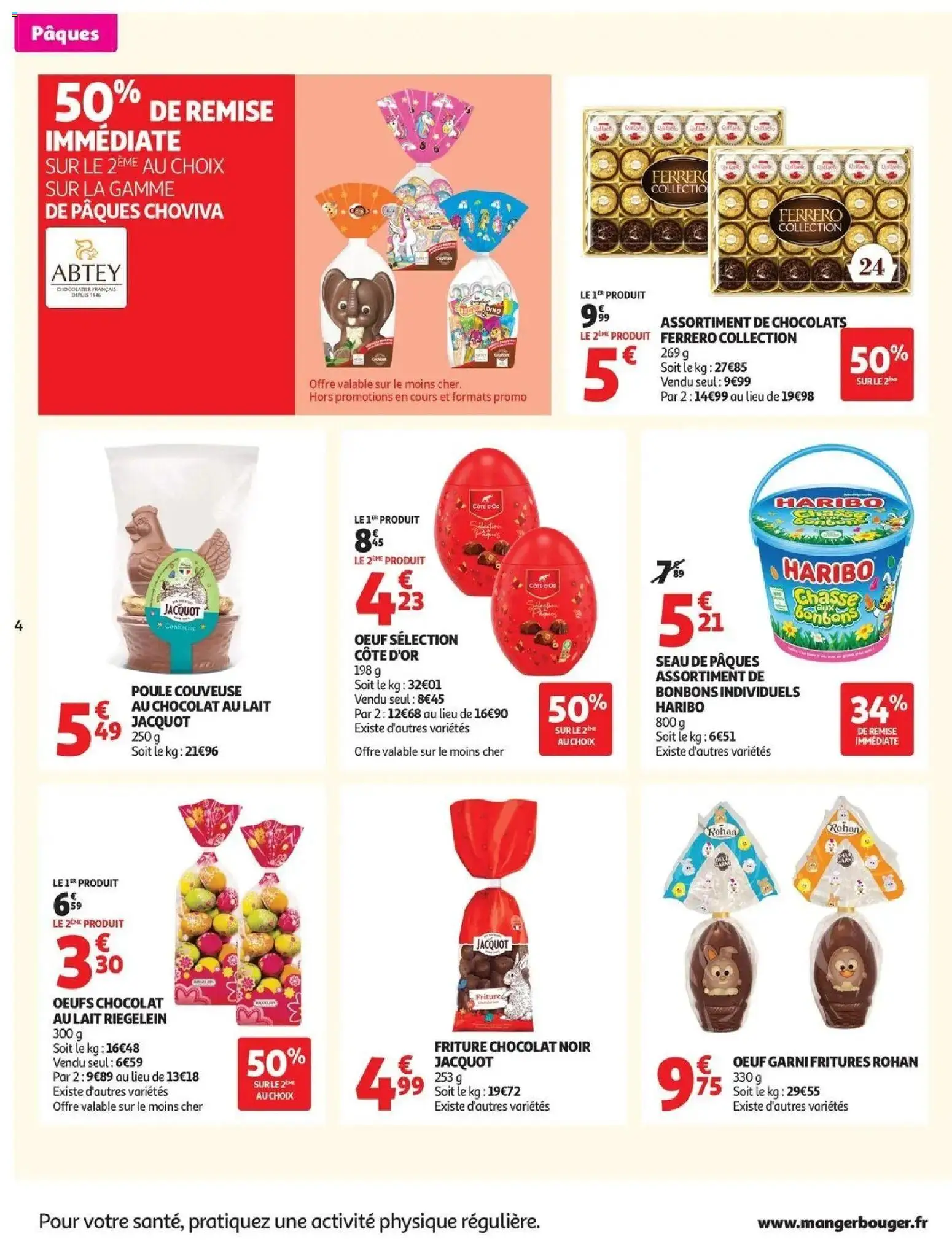 {H1} | Page: 4 | Produits: Lait, Œufs, Chocolat, Bonbons