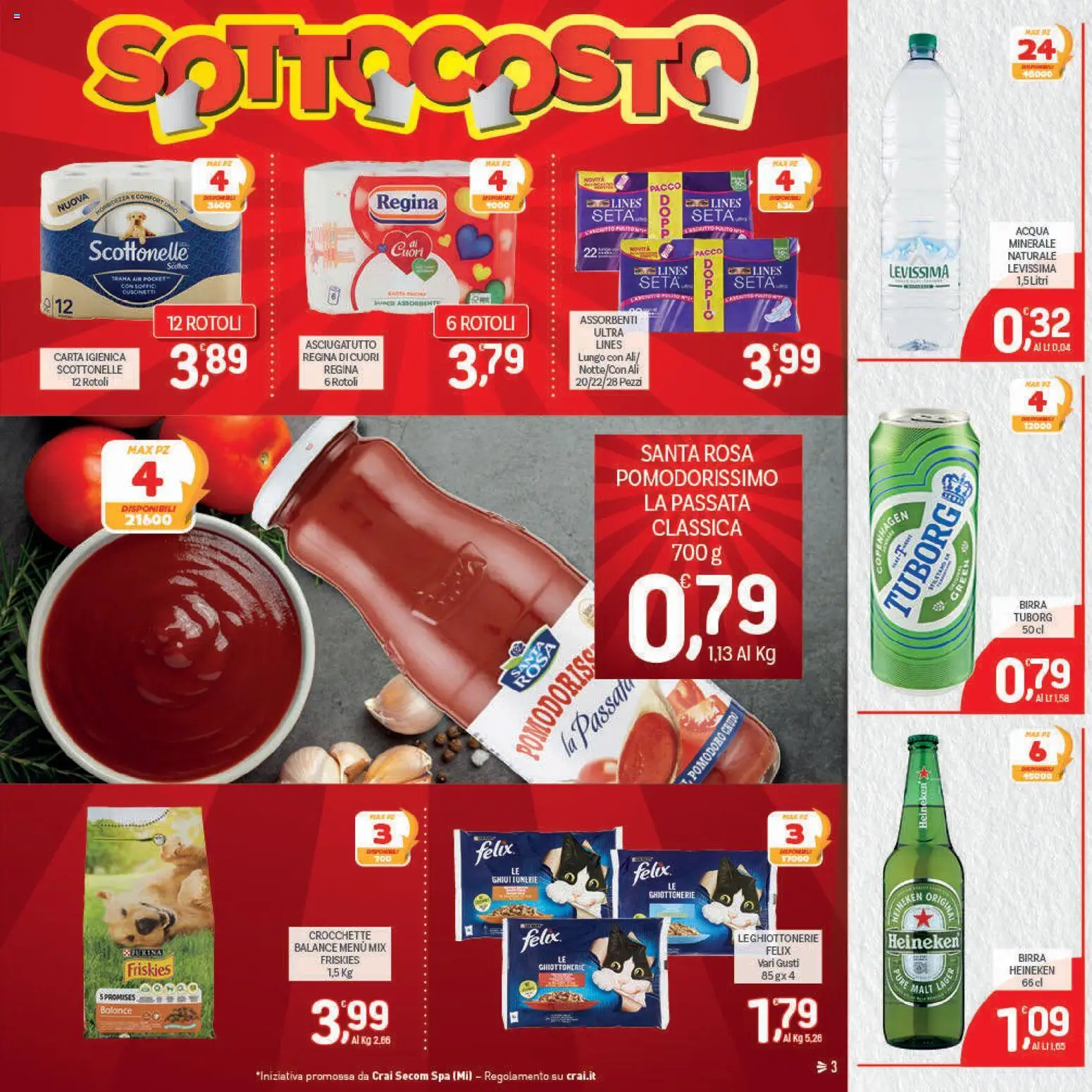 Volantino CRAI del 30.10.2025 | Pagina: 3 | Prodotti: Birra, Pomodoro, Crocchette, Heineken
