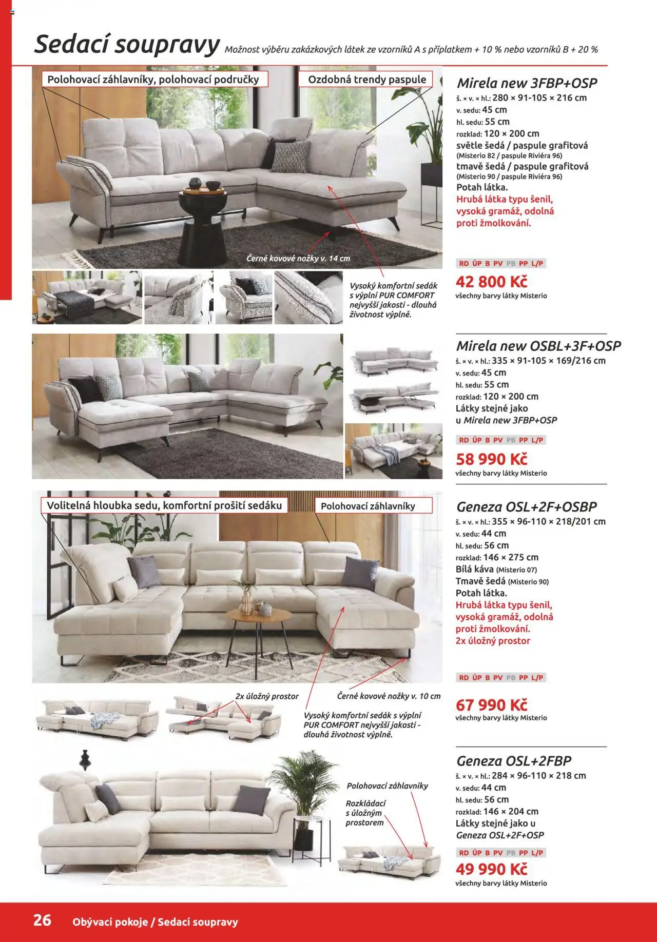 ORFA nábytek katalog 2025-2026 od 01.10.2025 | Strana: 26 | Produkty: Káva, Barvy