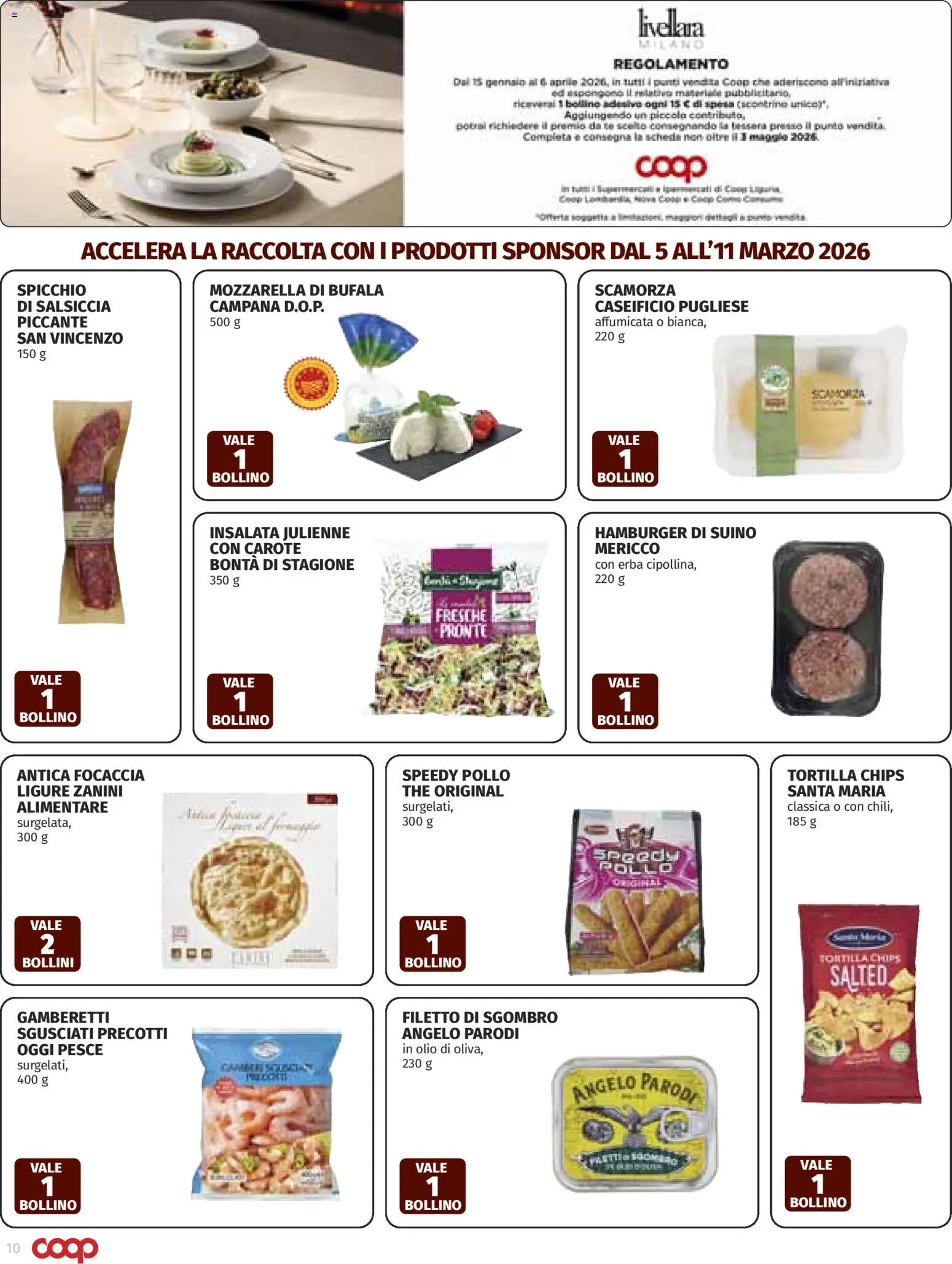 Volantino COOP del 05.03.2026 | Pagina: 10 | Prodotti: Pesce, Focaccia, The, Sgombro