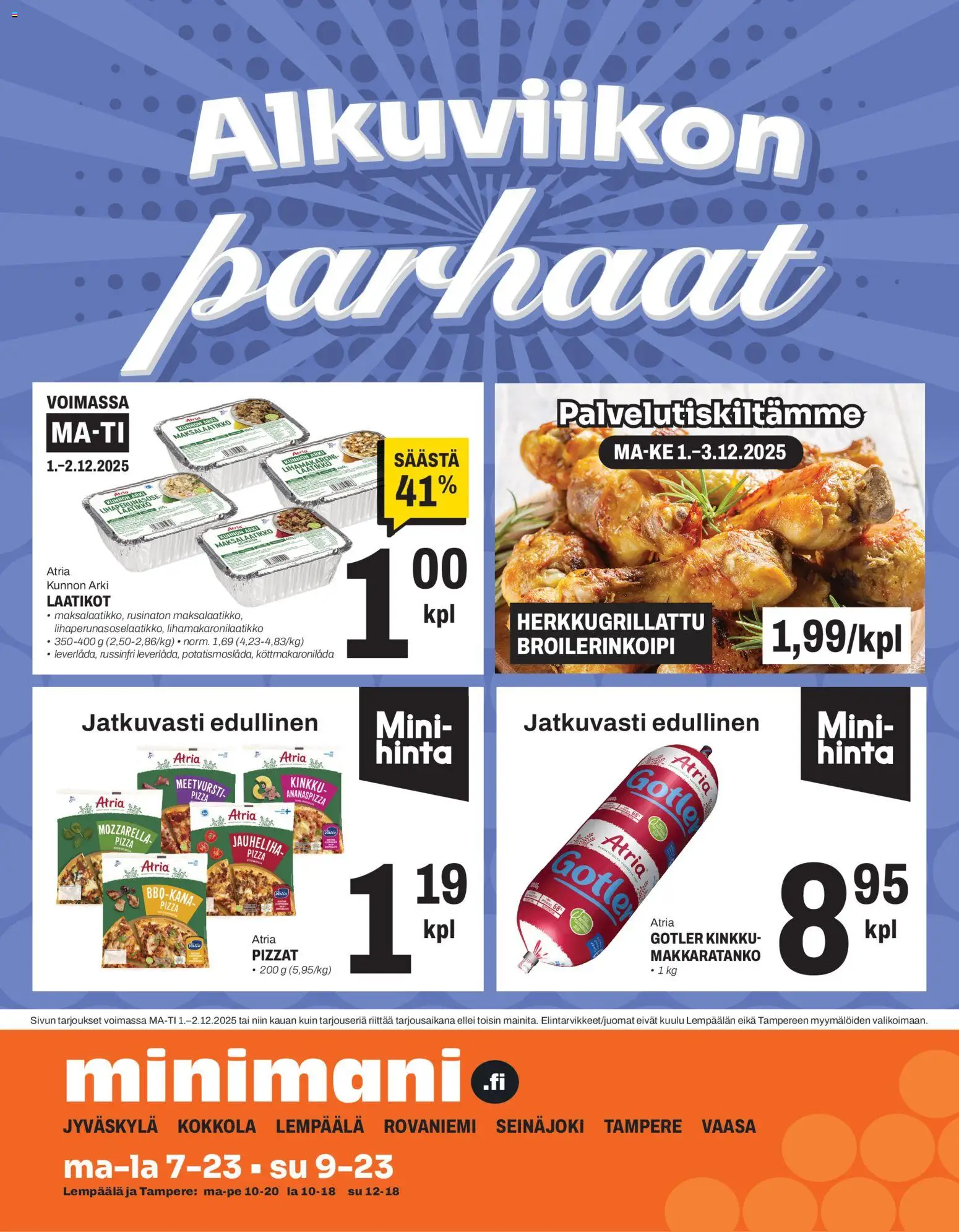 Minimani - Black Friday – voimassa 25.11.2025 alkaen | Sivu: 16 | Tuotteet: Mozzarella, Jauheliha, Laatikko, Pizza