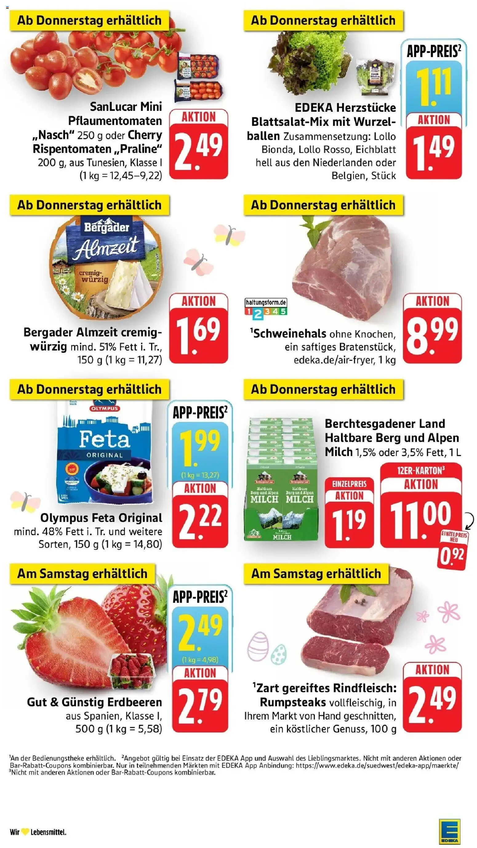 E center Prospekt Pfullingen	 – gültig ab 23.03.2026 | Seite: 44 | Produkte: Feta, Milch, Rindfleisch, Erdbeeren