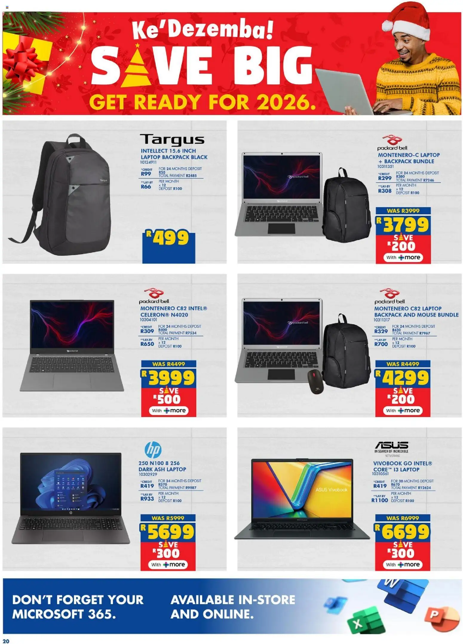 New Russells catalogue – valid from 02.12.2025 | Page: 20 | Products: Mouse, Backpack, Laptop