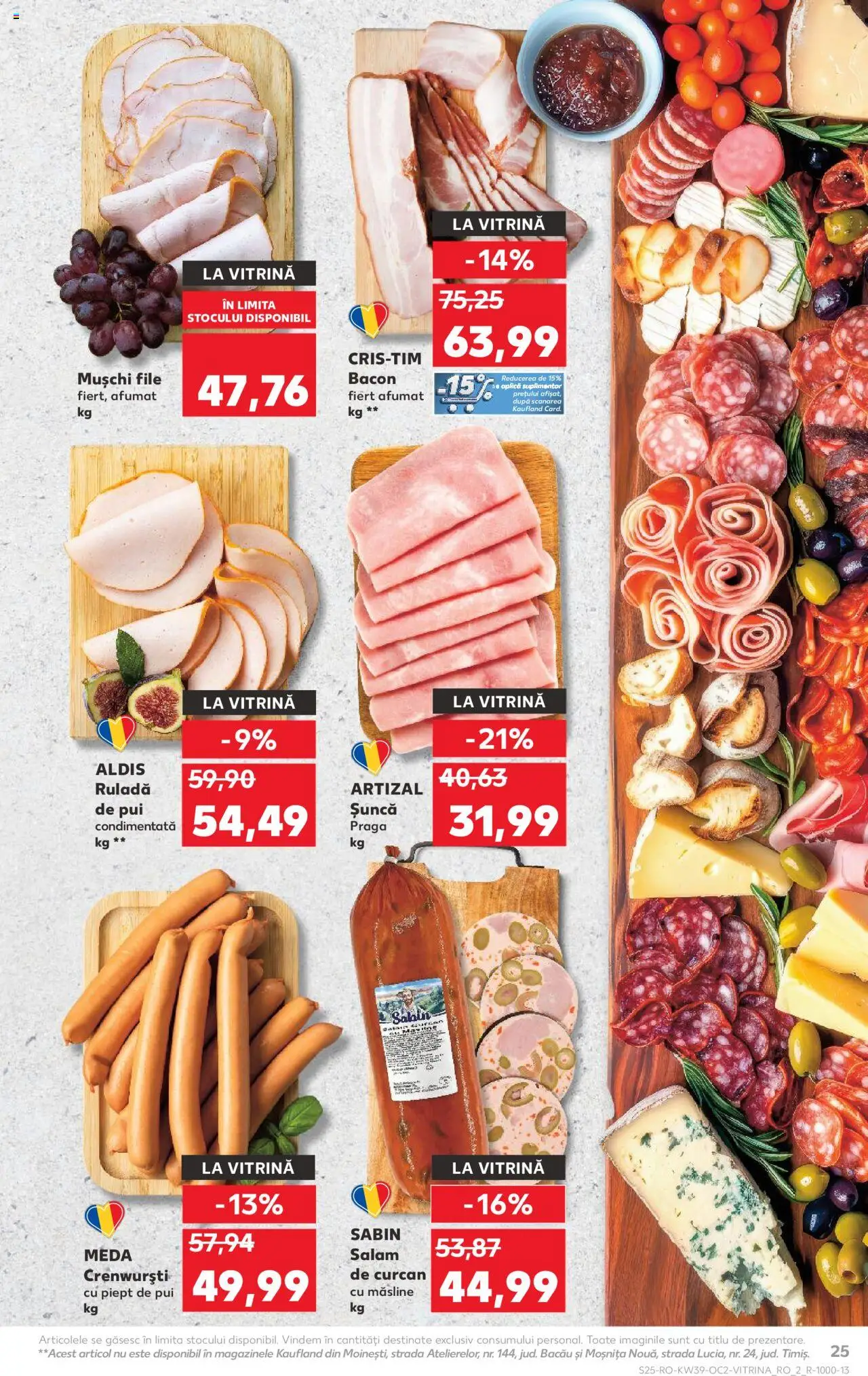 Kaufland RO akciós ujság - amely érvényes a következő dátumtól: 24.09.2025 | Oldal: 25 | Termékek: Bacon